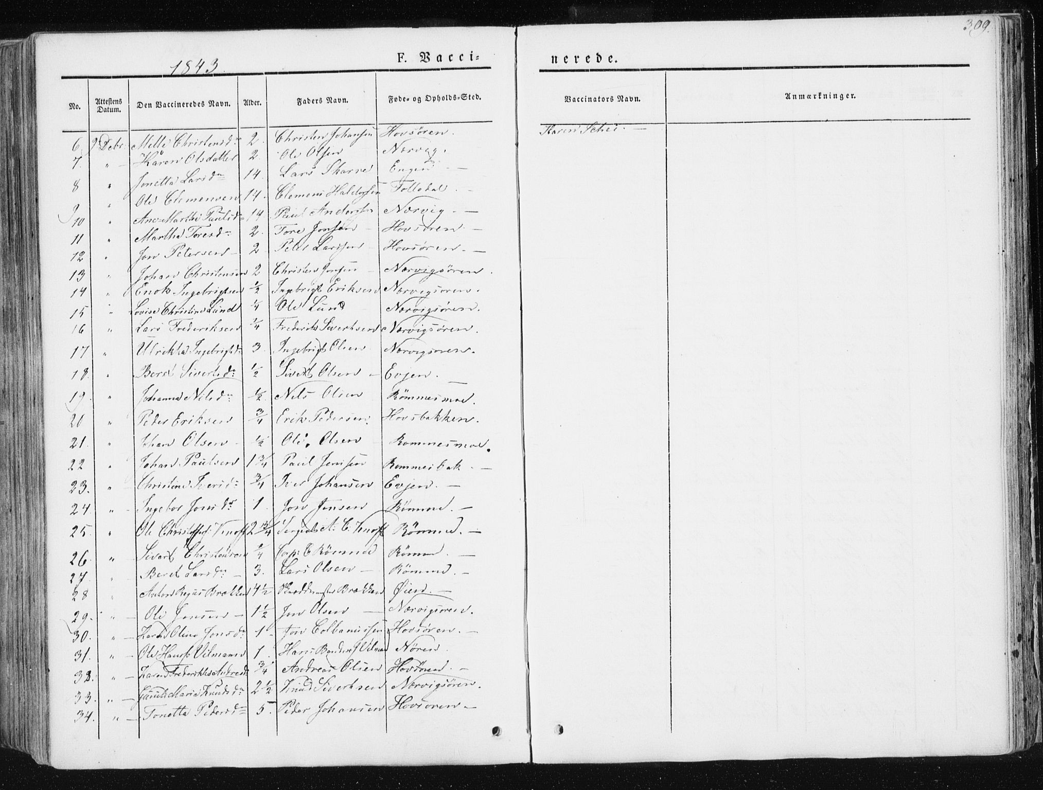 Ministerialprotokoller, klokkerbøker og fødselsregistre - Sør-Trøndelag, SAT/A-1456/668/L0805: Parish register (official) no. 668A05, 1840-1853, p. 309