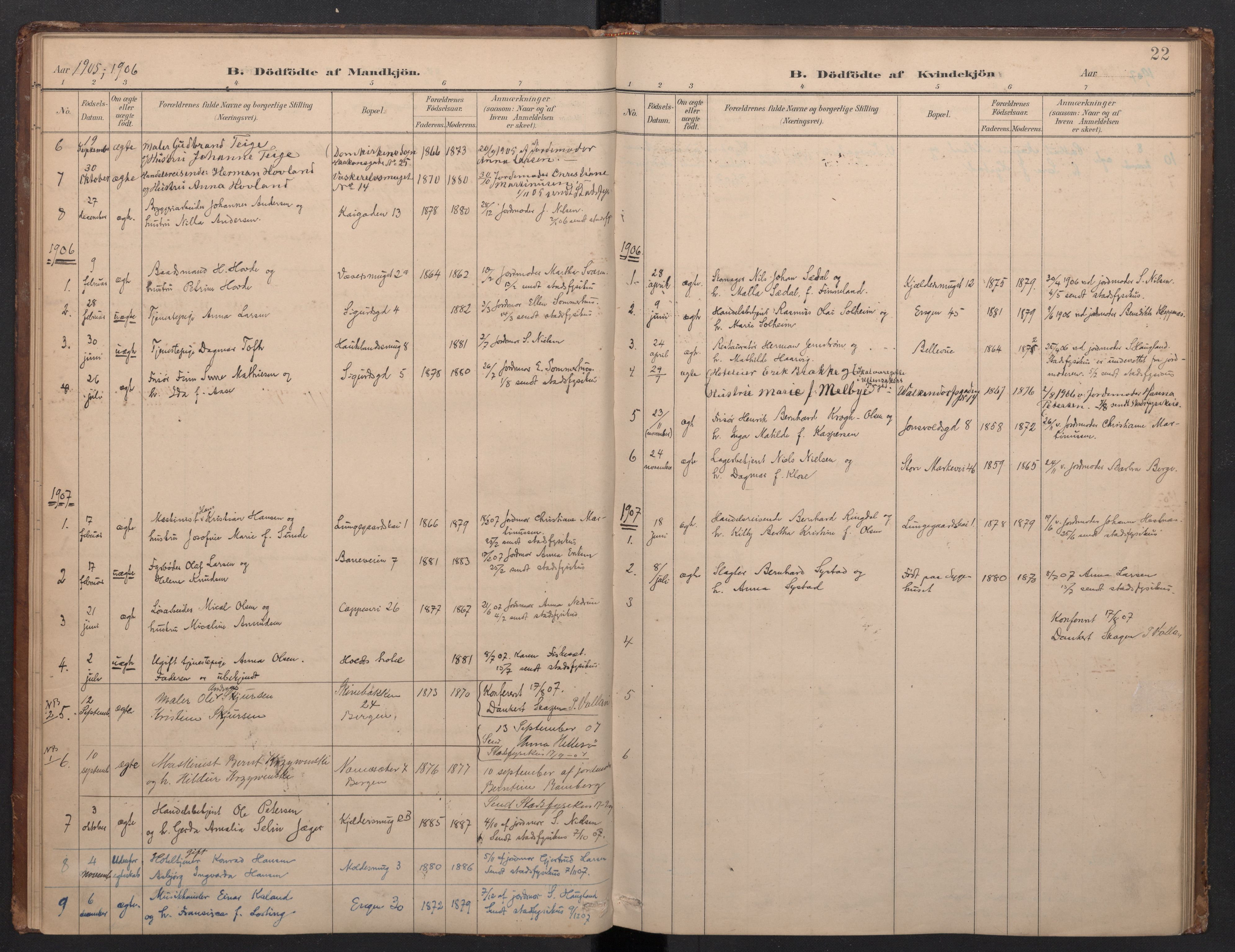 Domkirken sokneprestembete, AV/SAB-A-74801/H/Haa/L0049: Parish register (official) no. G 1, 1882-1922, p. 21b-22a