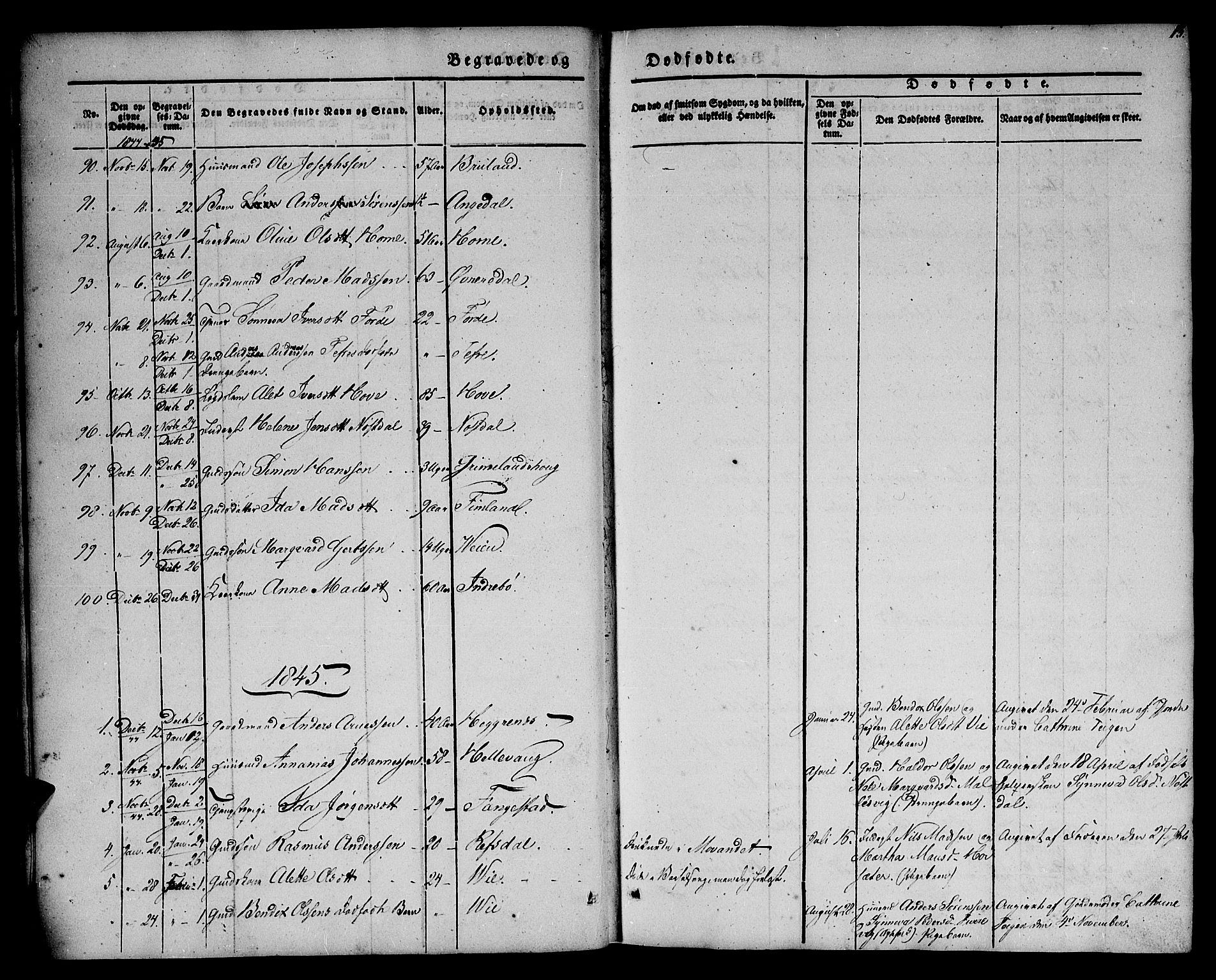 Førde sokneprestembete, SAB/A-79901/H/Haa/Haaa/L0008: Parish register (official) no. A 8, 1843-1860, p. 13