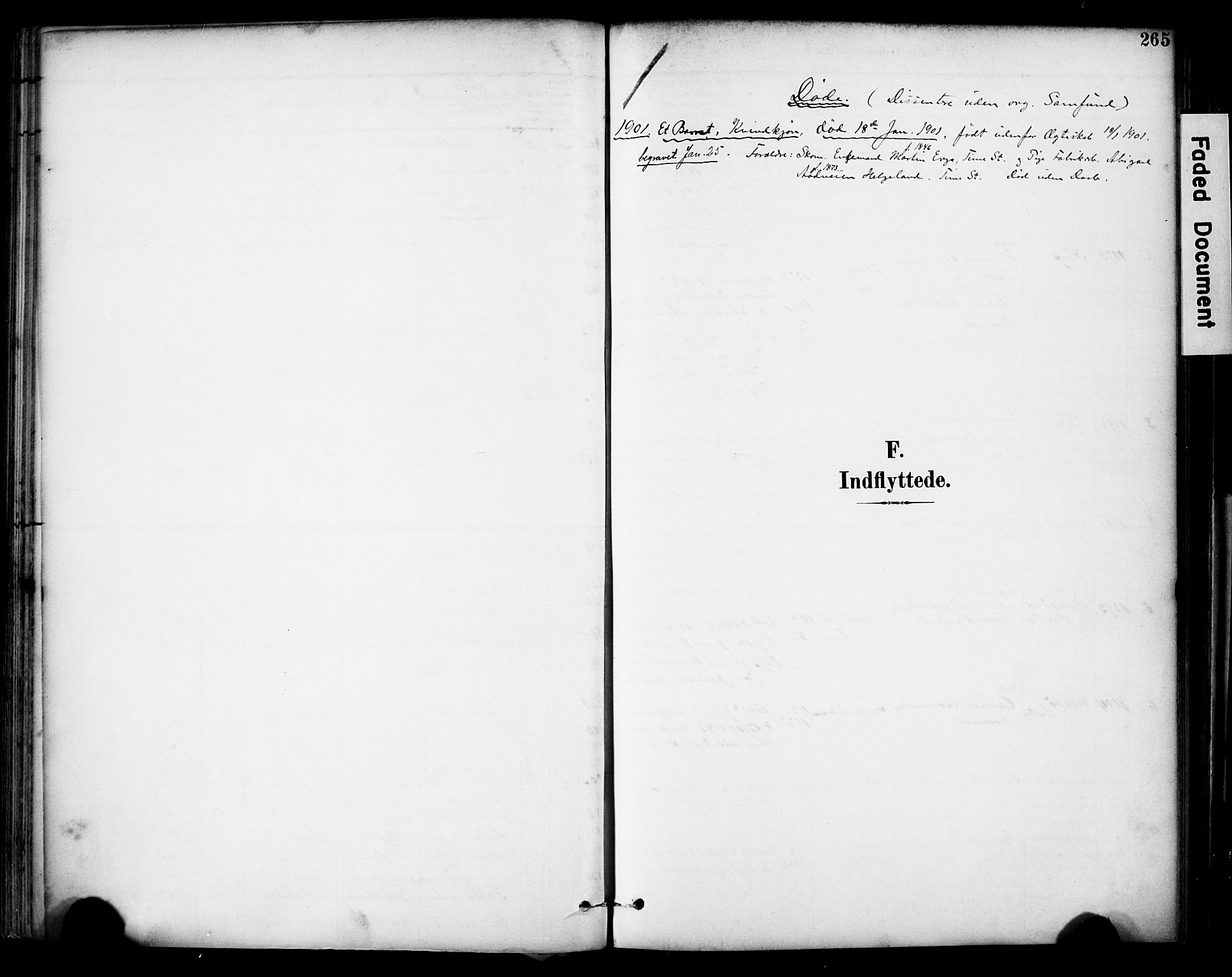 Lye sokneprestkontor, SAST/A-101794/001/30BA/L0011: Parish register (official) no. A 9, 1893-1903, p. 265