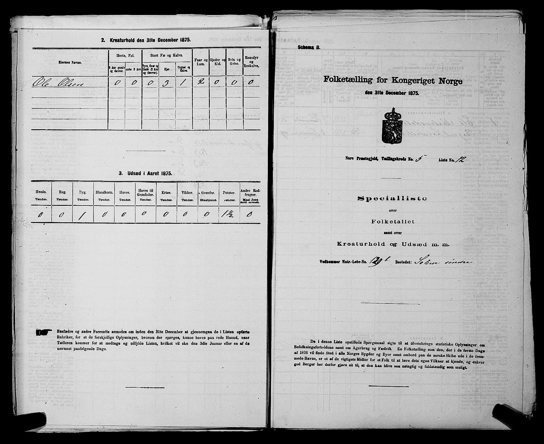 SAKO, 1875 census for 0633P Nore, 1875, p. 643