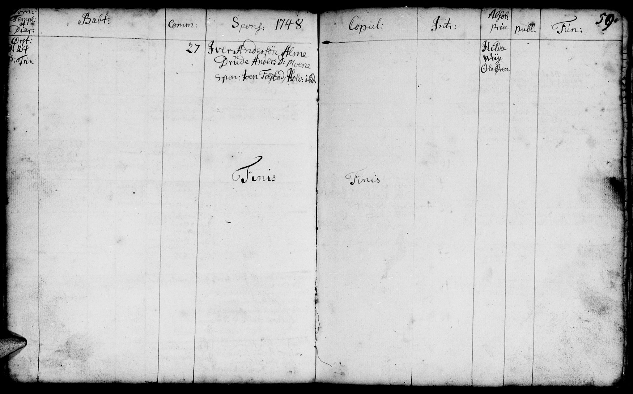 Ministerialprotokoller, klokkerbøker og fødselsregistre - Møre og Romsdal, AV/SAT-A-1454/511/L0135: Parish register (official) no. 511A02, 1741-1760, p. 59