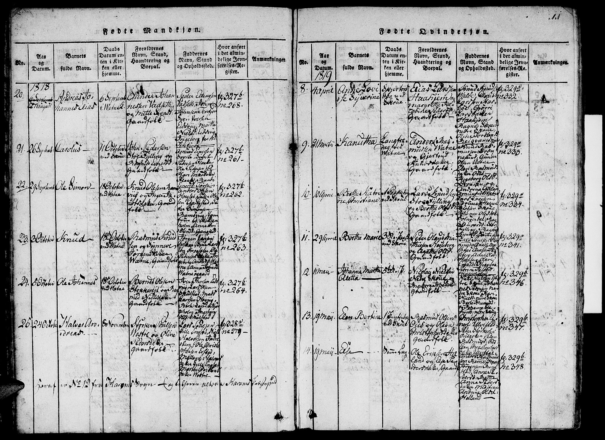 Ministerialprotokoller, klokkerbøker og fødselsregistre - Møre og Romsdal, SAT/A-1454/524/L0351: Parish register (official) no. 524A03, 1816-1838, p. 11