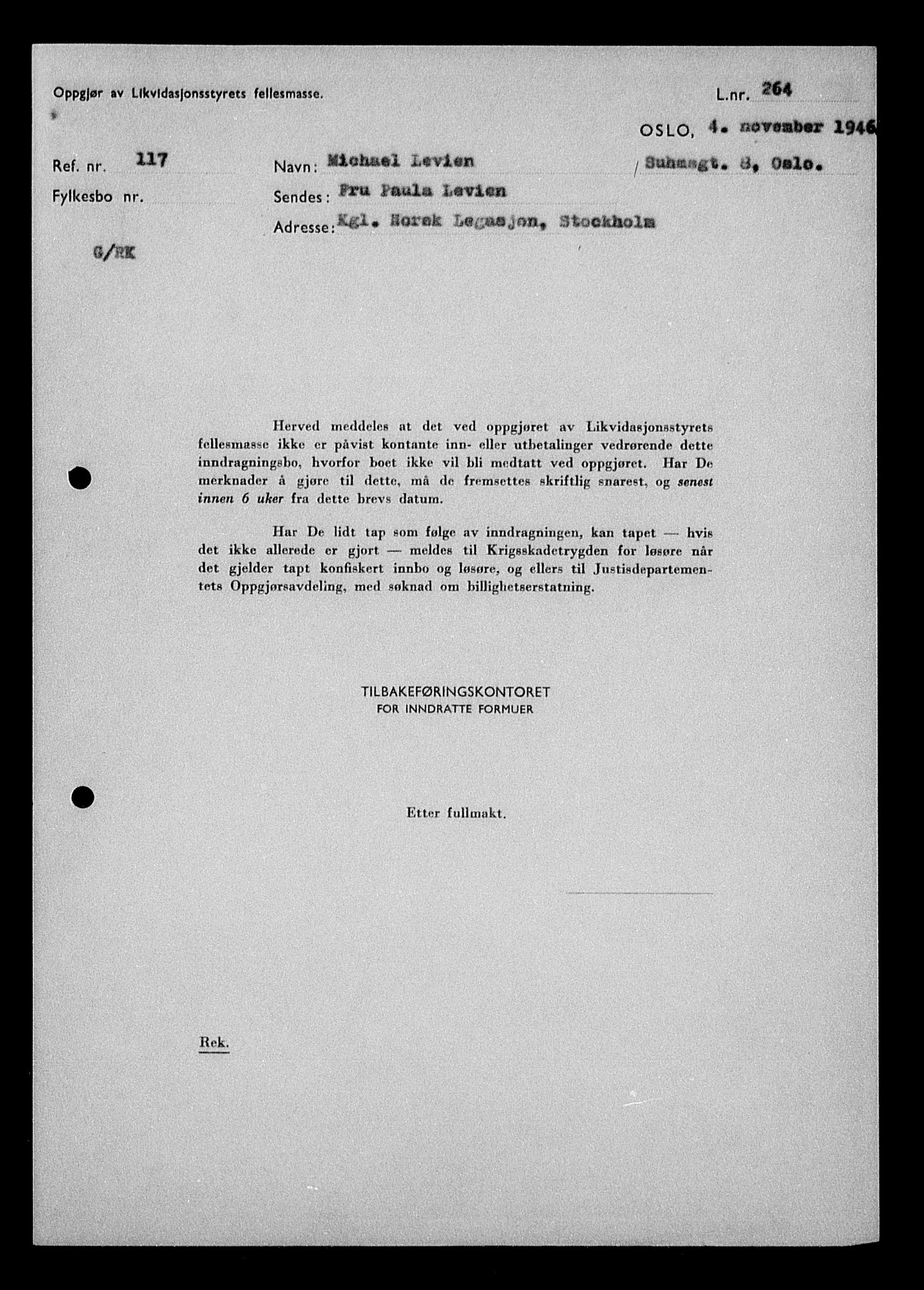Justisdepartementet, Tilbakeføringskontoret for inndratte formuer, RA/S-1564/H/Hc/Hcc/L0956: --, 1945-1947, p. 515