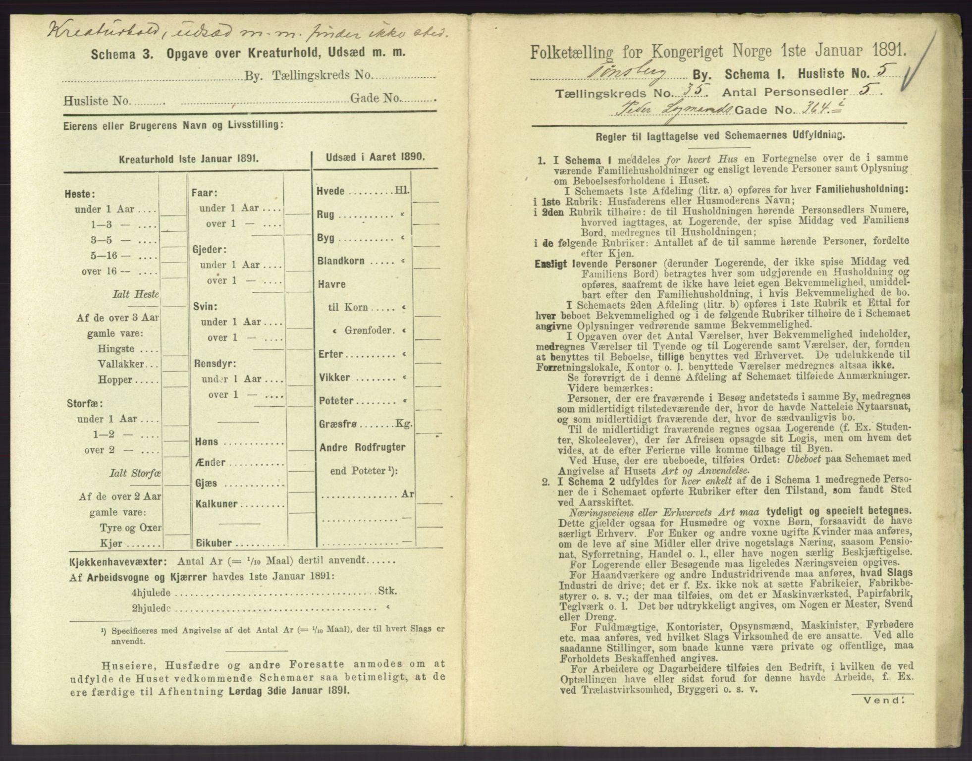 RA, 1891 census for 0705 Tønsberg, 1891, p. 1014