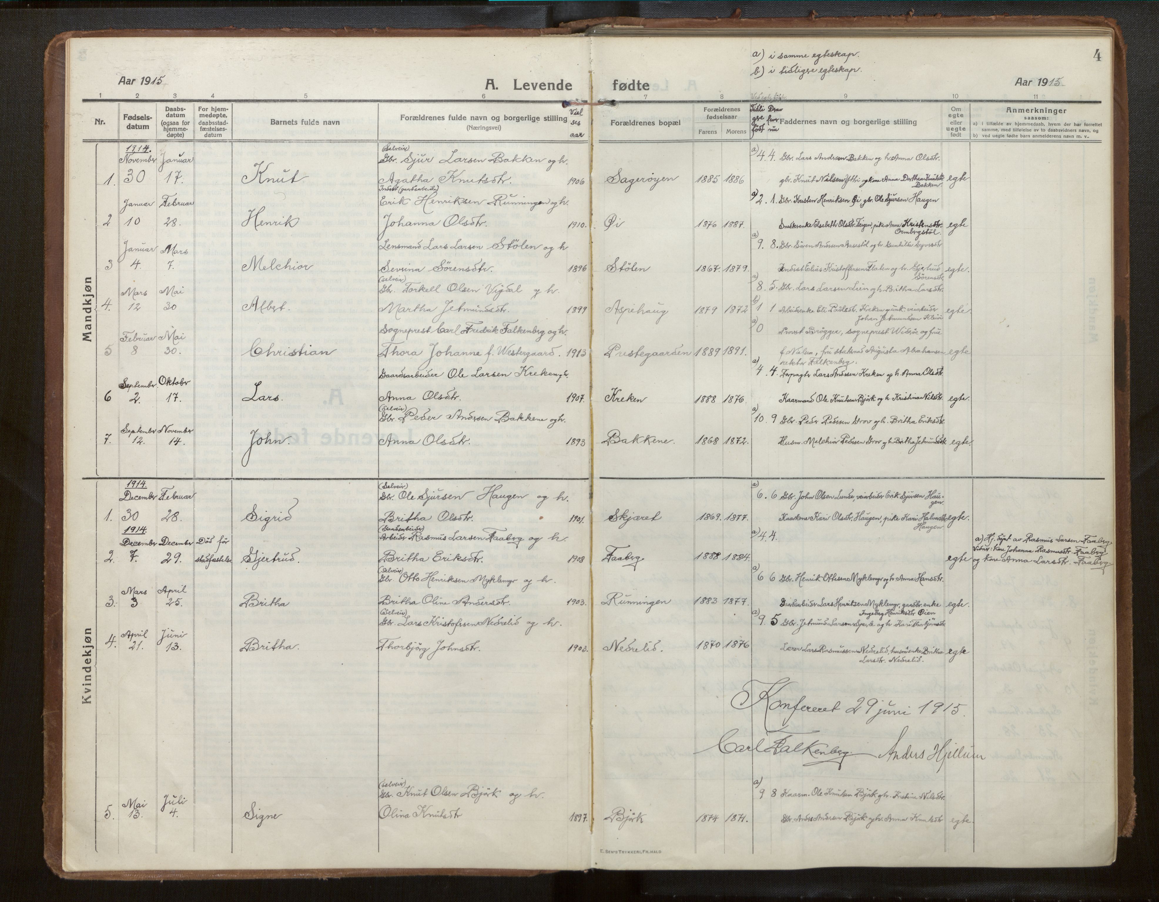 Jostedal sokneprestembete, SAB/A-80601/H/Haa/Haab/L0002: Parish register (official) no. B 2, 1915-1931, p. 4