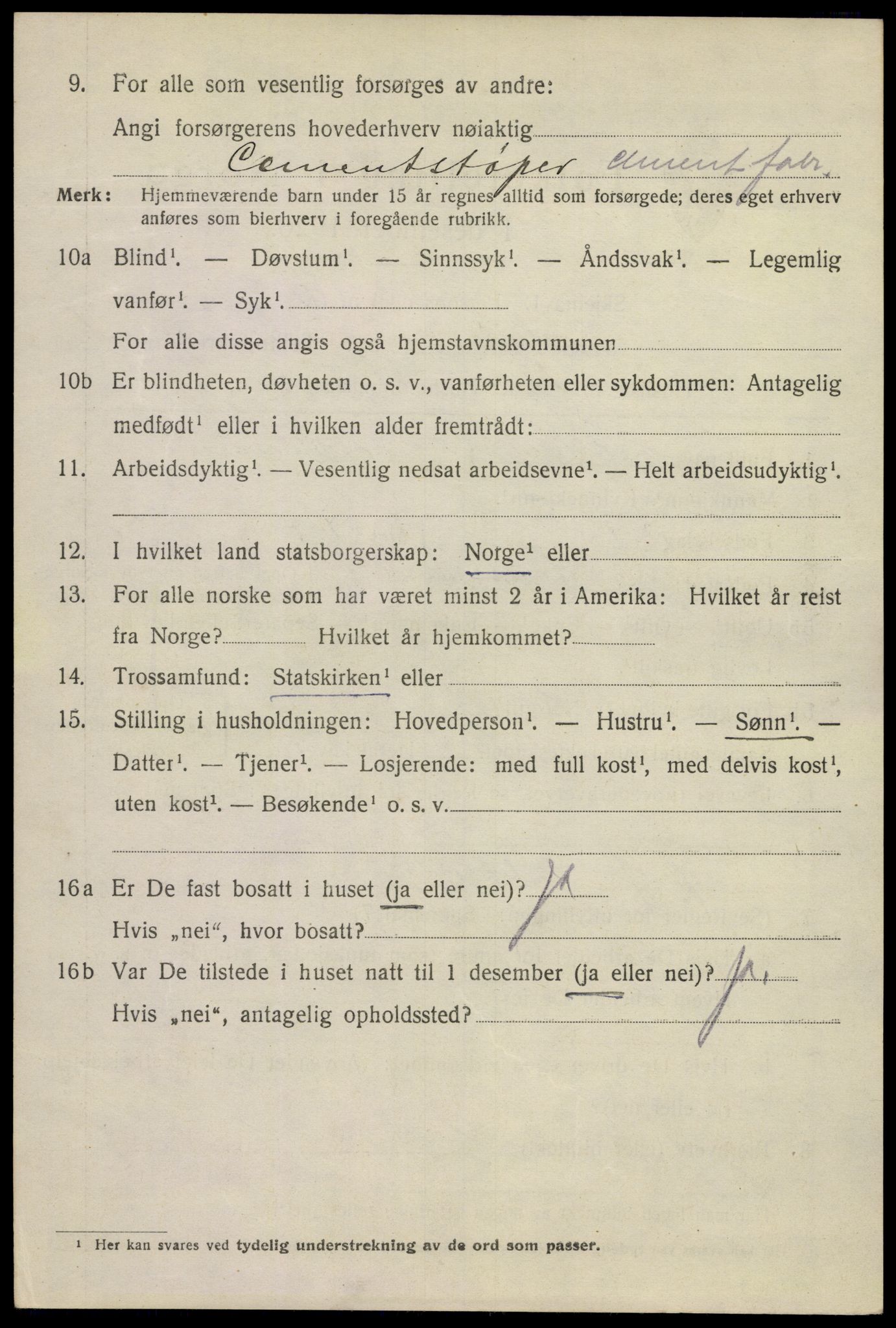 SAKO, 1920 census for Svelvik, 1920, p. 2484