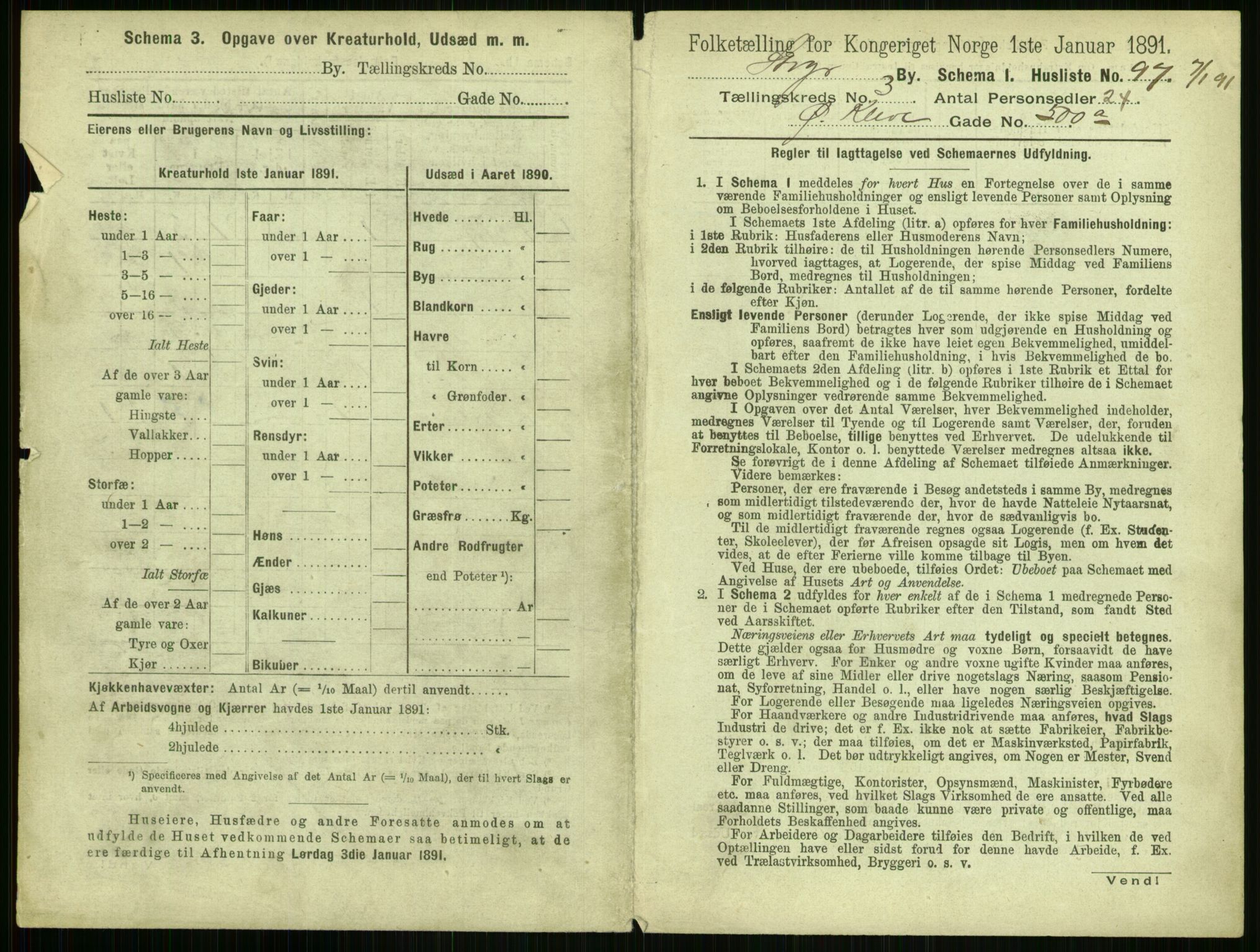 RA, 1891 census for 1103 Stavanger, 1891, p. 661