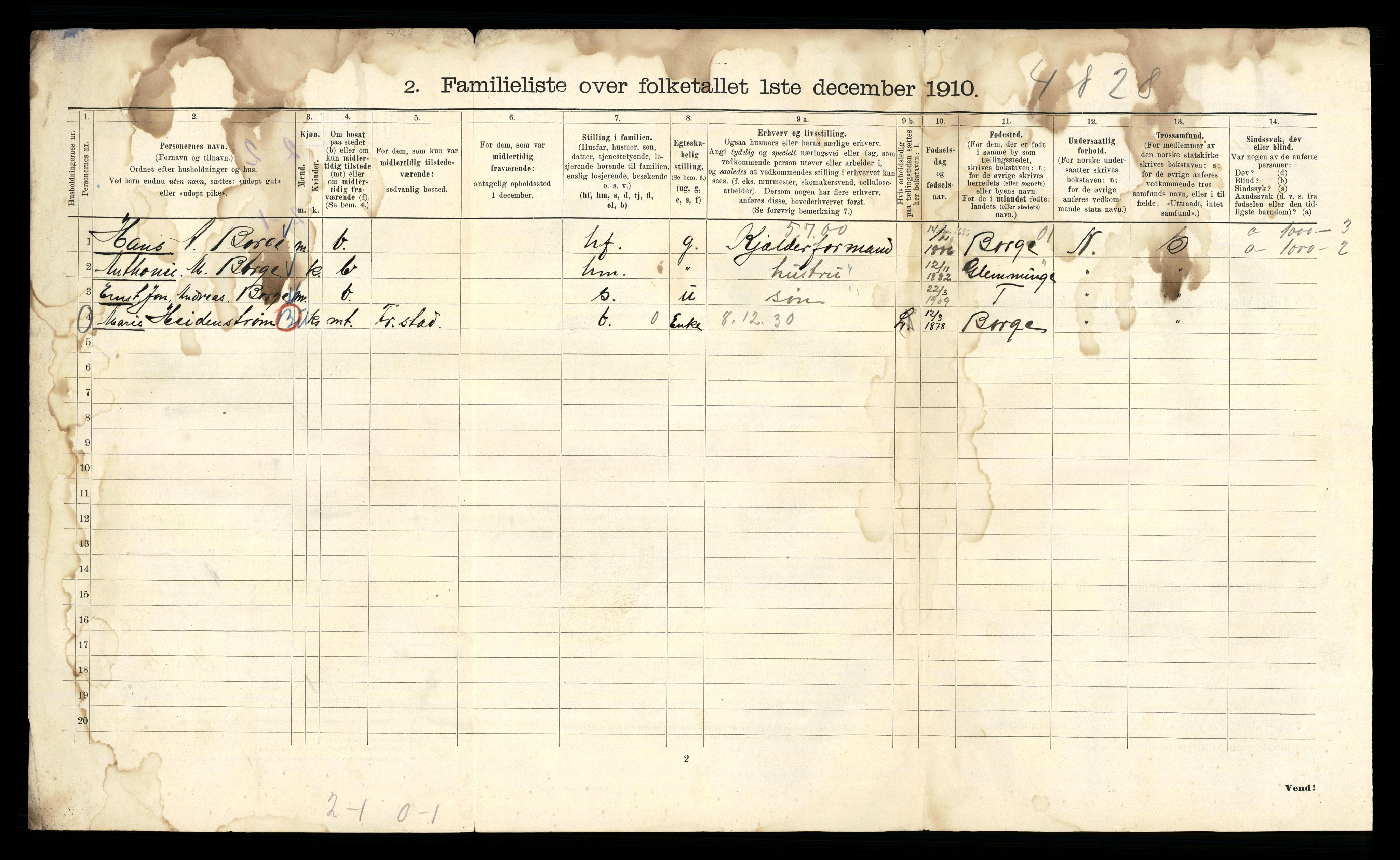 RA, 1910 census for Kristiania, 1910, p. 95750