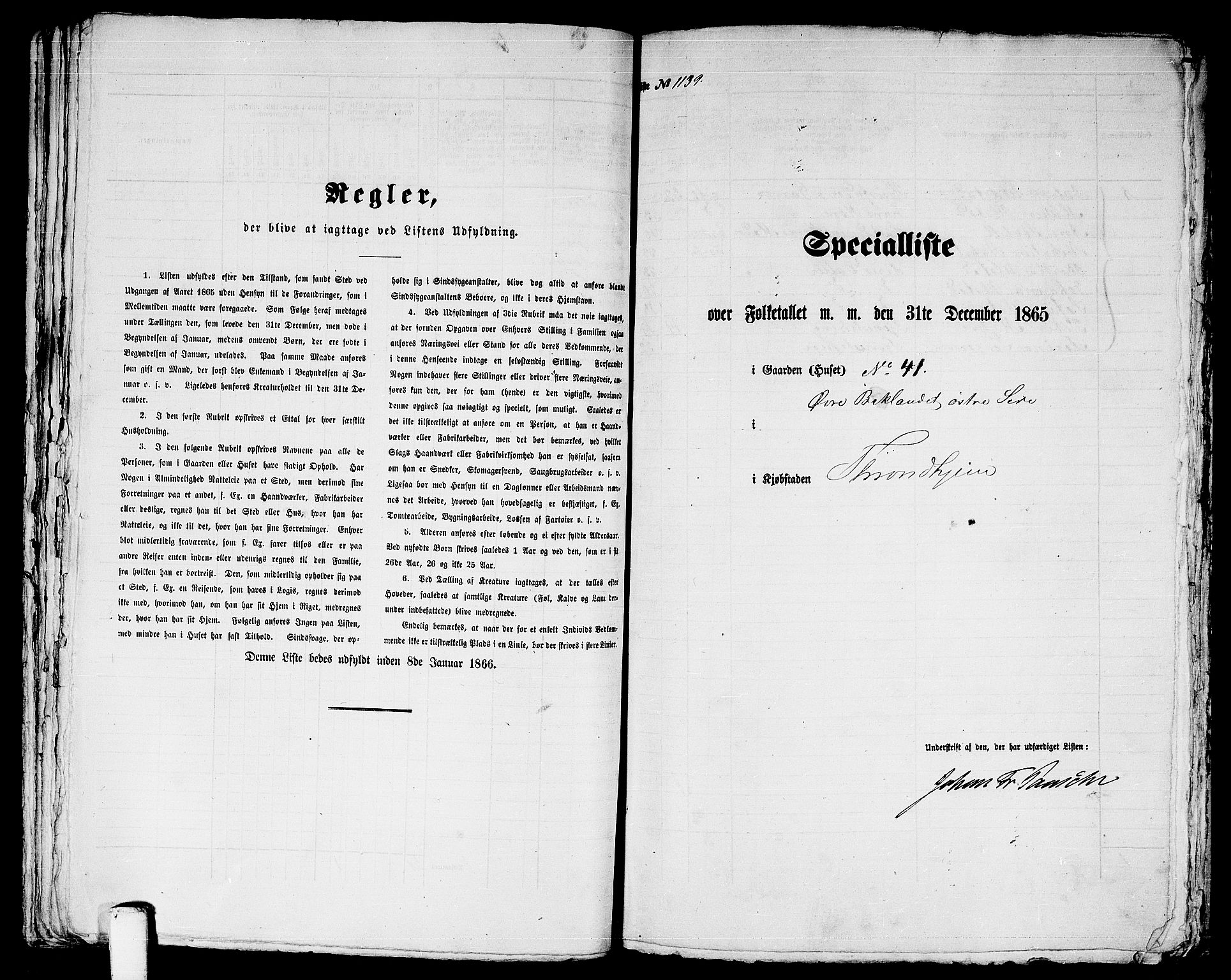 RA, 1865 census for Trondheim, 1865, p. 2371