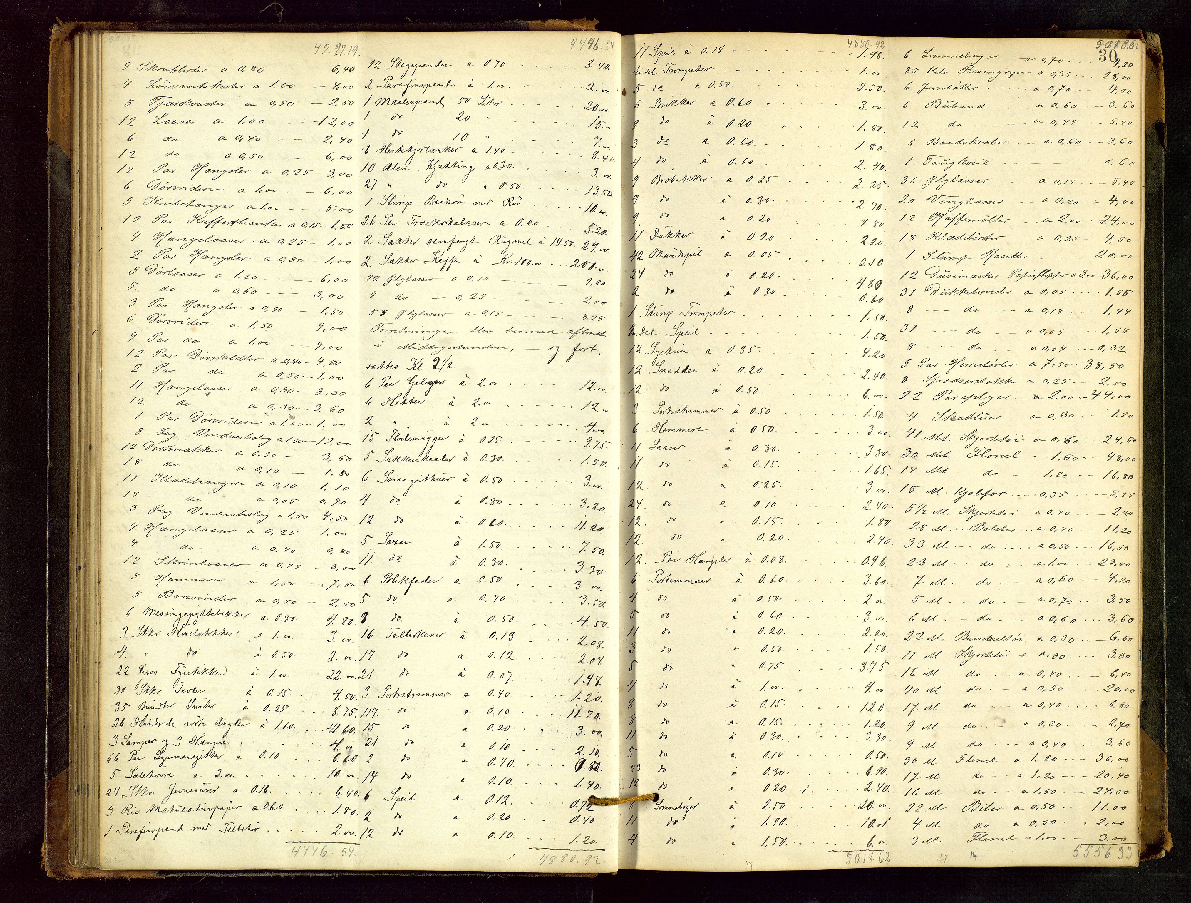 Haugesund tingrett, AV/SAST-A-101415/01/IV/IVB/L0002: Skifteregistreringsprotokoll, med register, 1879-1898, p. 29b-30a