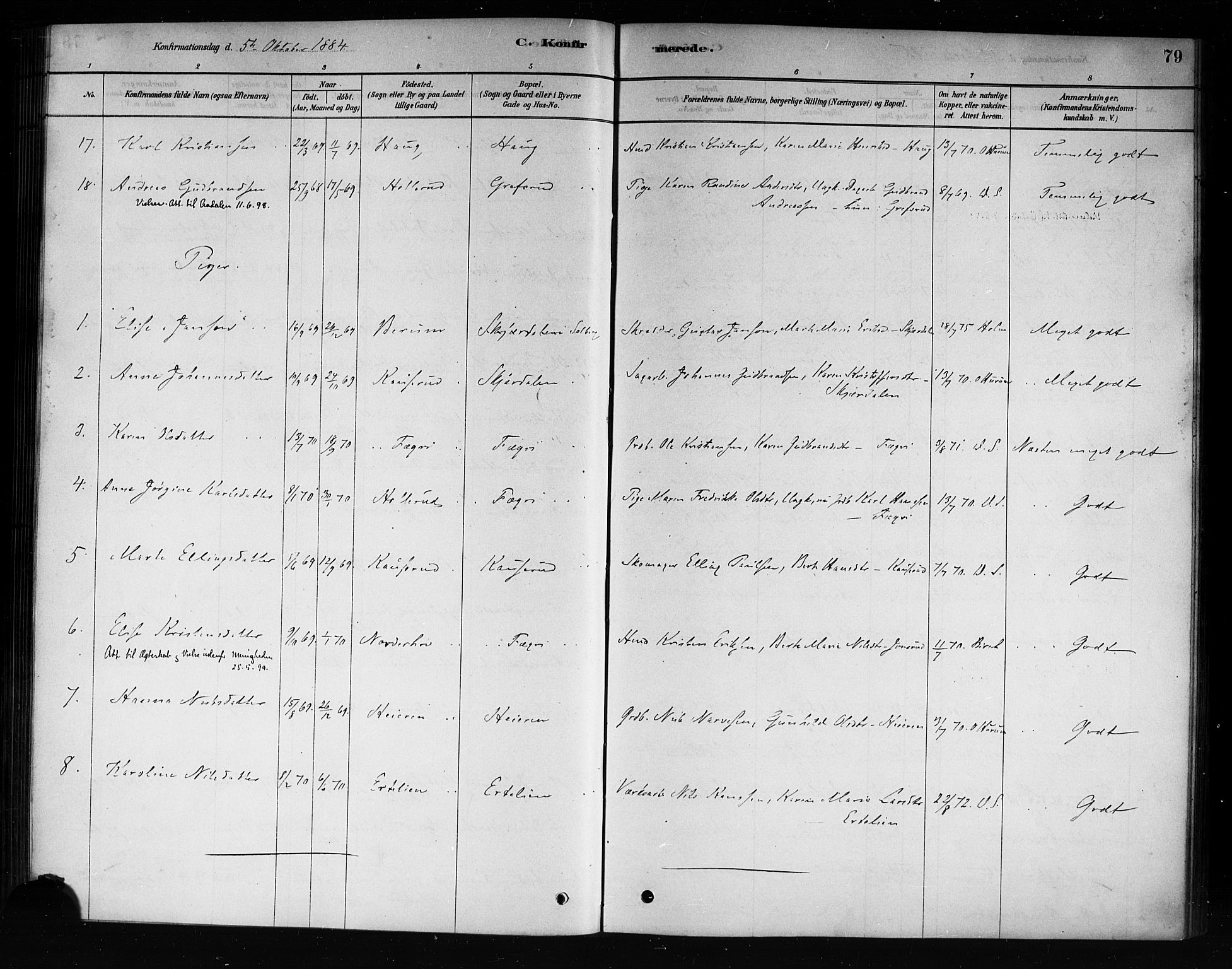 Hole kirkebøker, AV/SAKO-A-228/F/Fb/L0001: Parish register (official) no. II 1, 1878-1891, p. 79