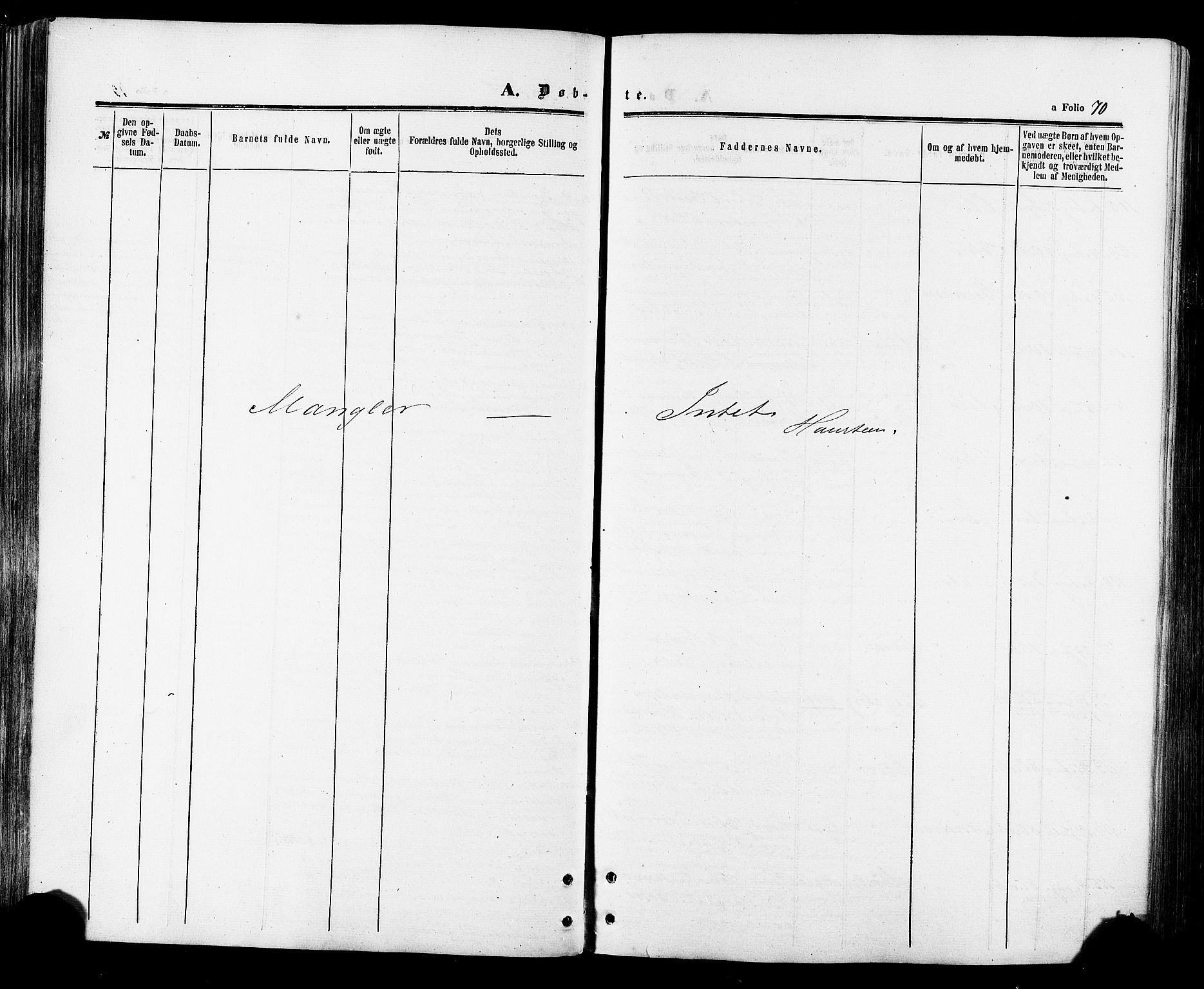Ministerialprotokoller, klokkerbøker og fødselsregistre - Sør-Trøndelag, SAT/A-1456/695/L1147: Parish register (official) no. 695A07, 1860-1877, p. 70
