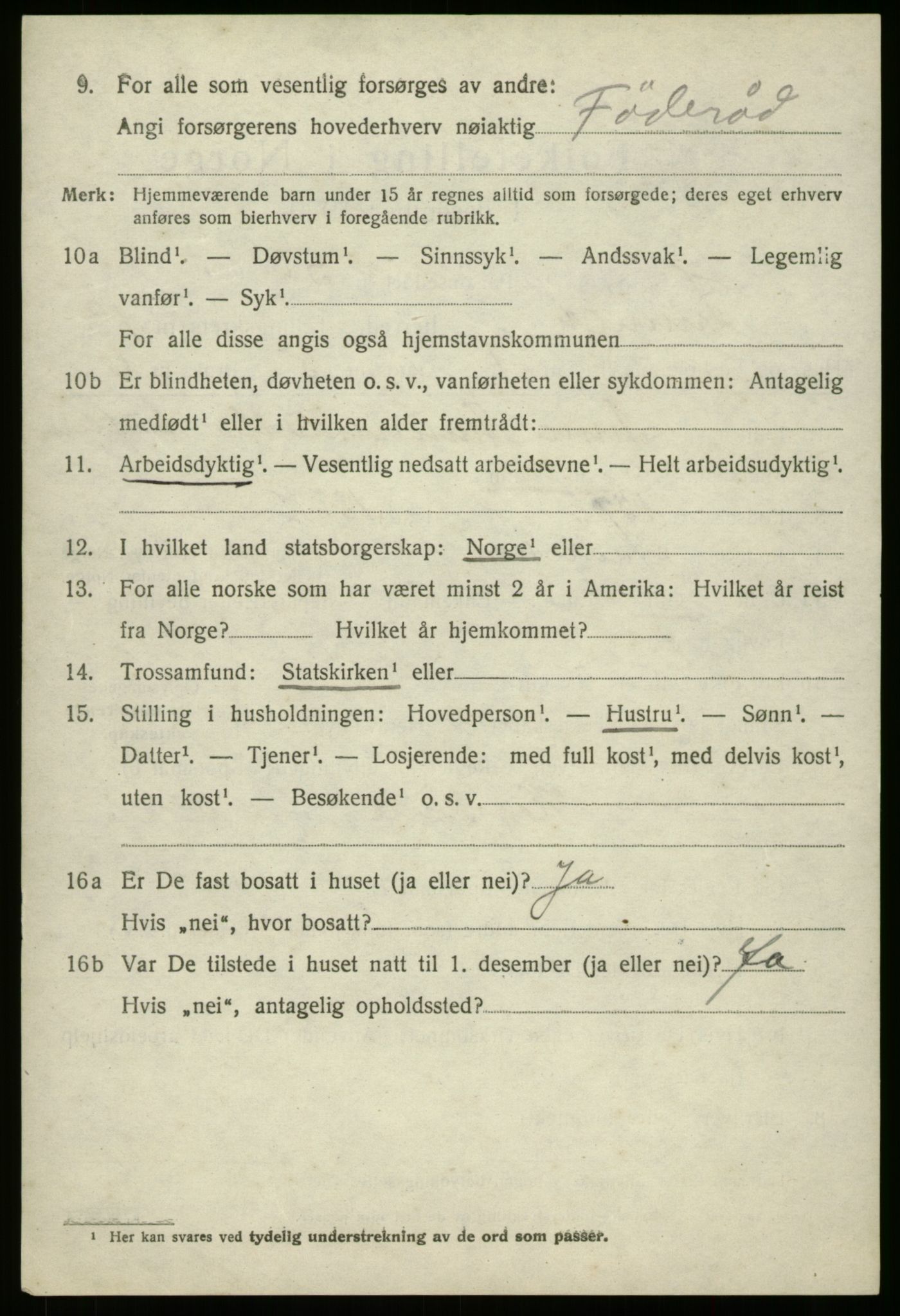 SAB, 1920 census for Innvik, 1920, p. 5136