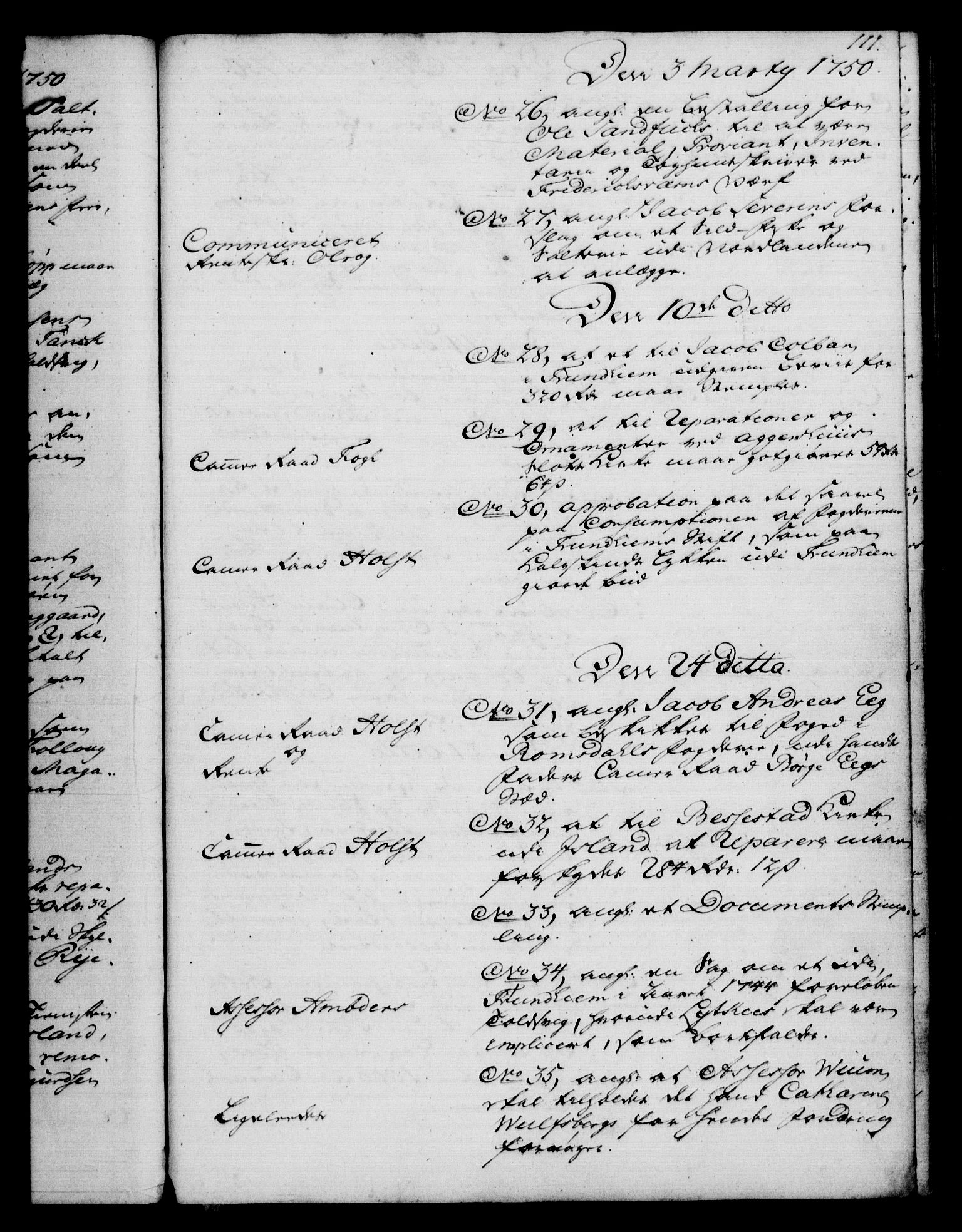 Rentekammeret, Kammerkanselliet, RA/EA-3111/G/Gf/Gfb/L0005: Register til norske relasjons- og resolusjonsprotokoller (merket RK 52.100), 1744-1754, p. 111