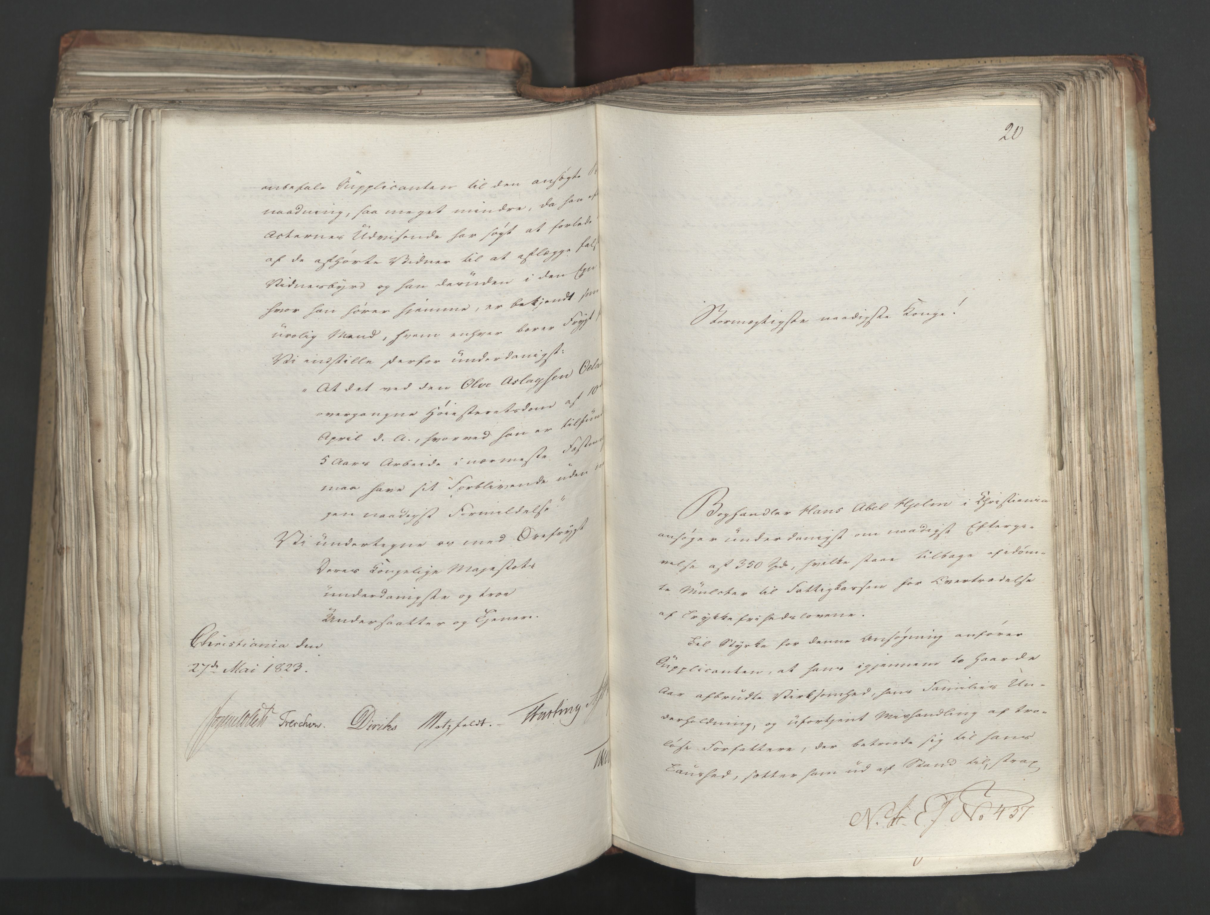 Statsrådsavdelingen i Stockholm, AV/RA-S-1003/D/Da/L0034: Regjeringsinnstillinger nr. 275-540, 1823, p. 462