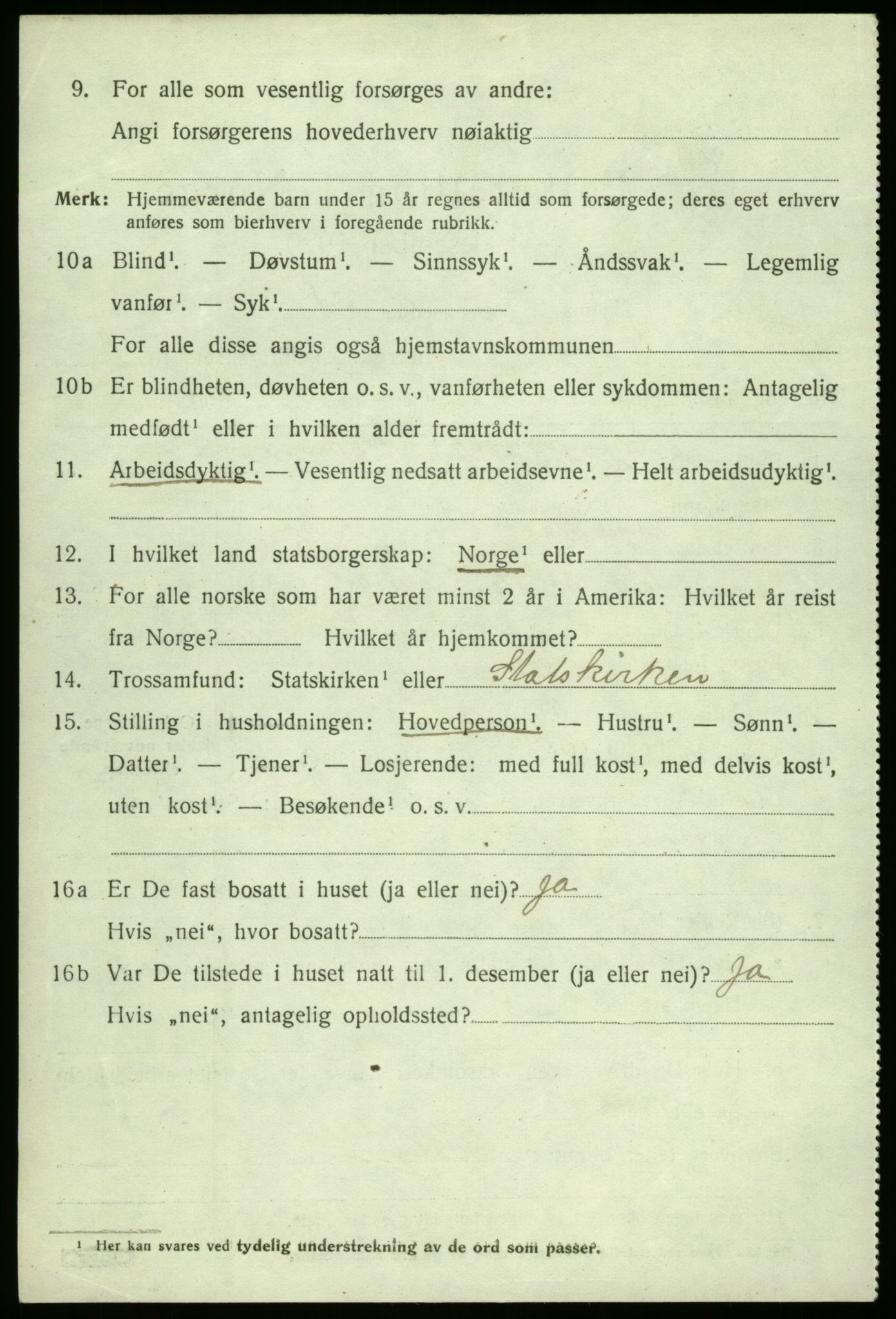 SAO, 1920 census for Borge, 1920, p. 3236