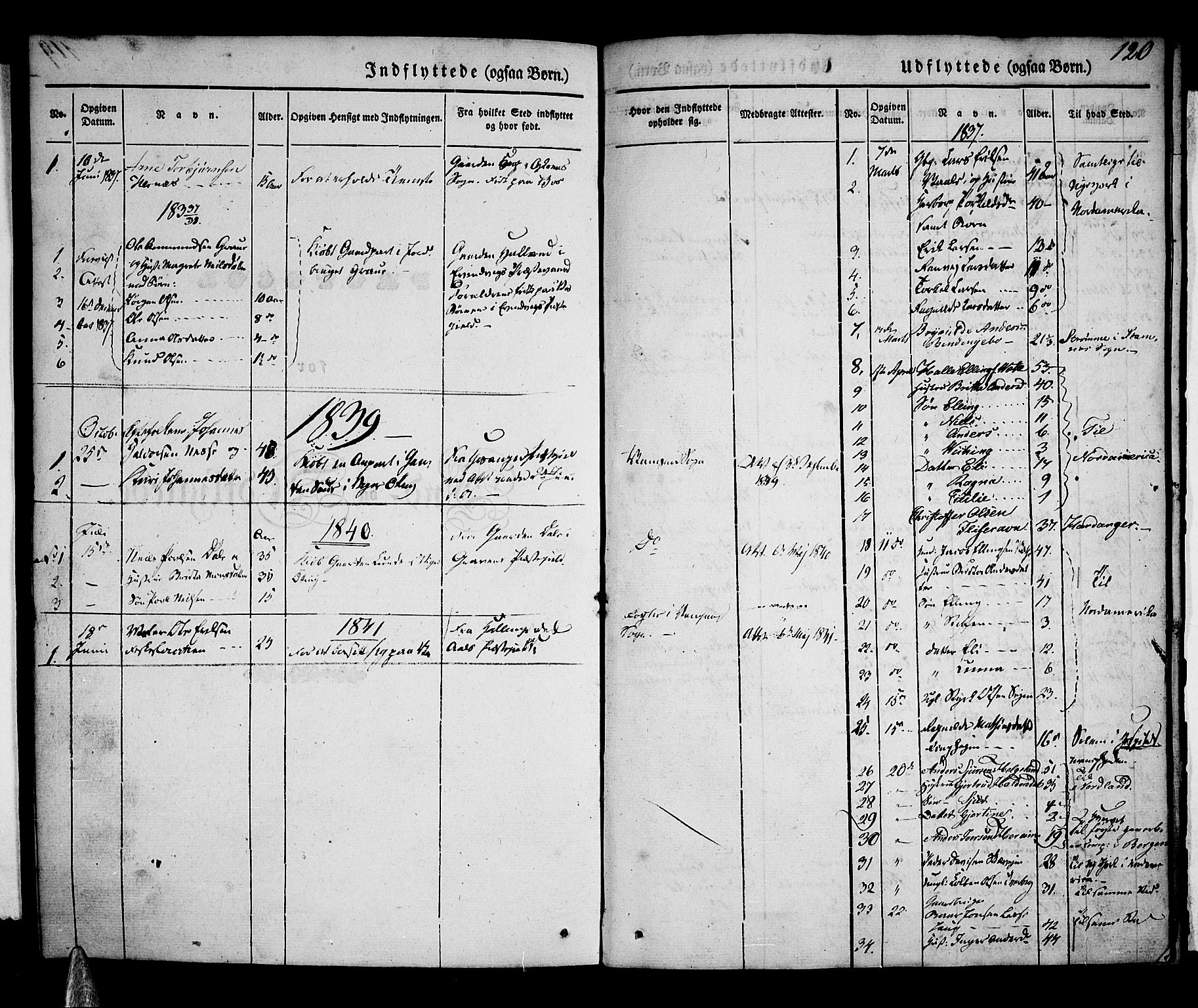 Voss sokneprestembete, SAB/A-79001/H/Haa: Parish register (official) no. A 14, 1837-1847, p. 120