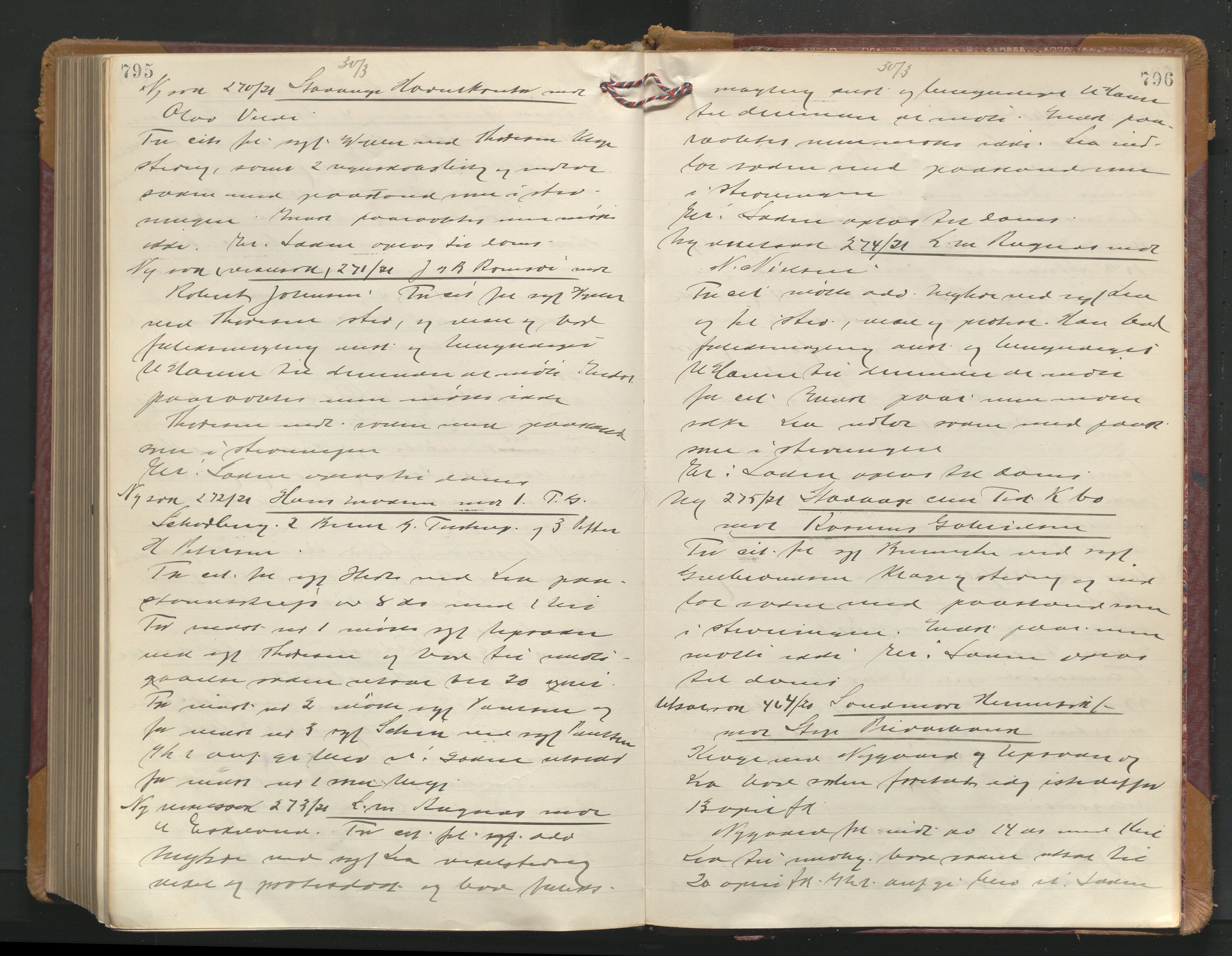 Stavanger byrett, AV/SAST-A-100455/001/3/320/3201BA/L0001: Bytingprotokoll, 1920-1921, p. 795-796