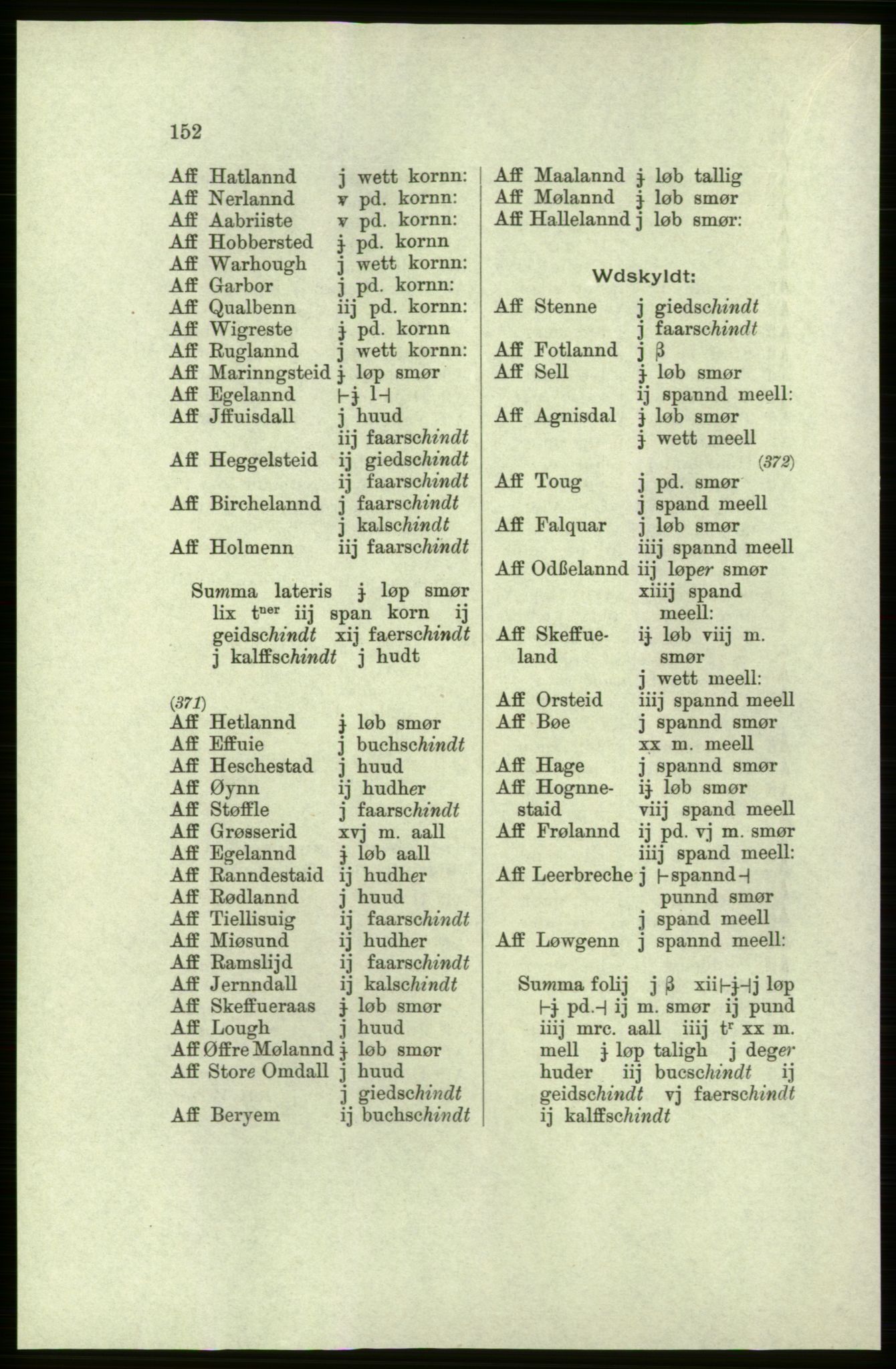 Publikasjoner utgitt av Arkivverket, PUBL/PUBL-001/C/0004: Bind 4: Rekneskap for Bergenhus len 1566-1567: A. Inntekt, 1566-1567, p. 152