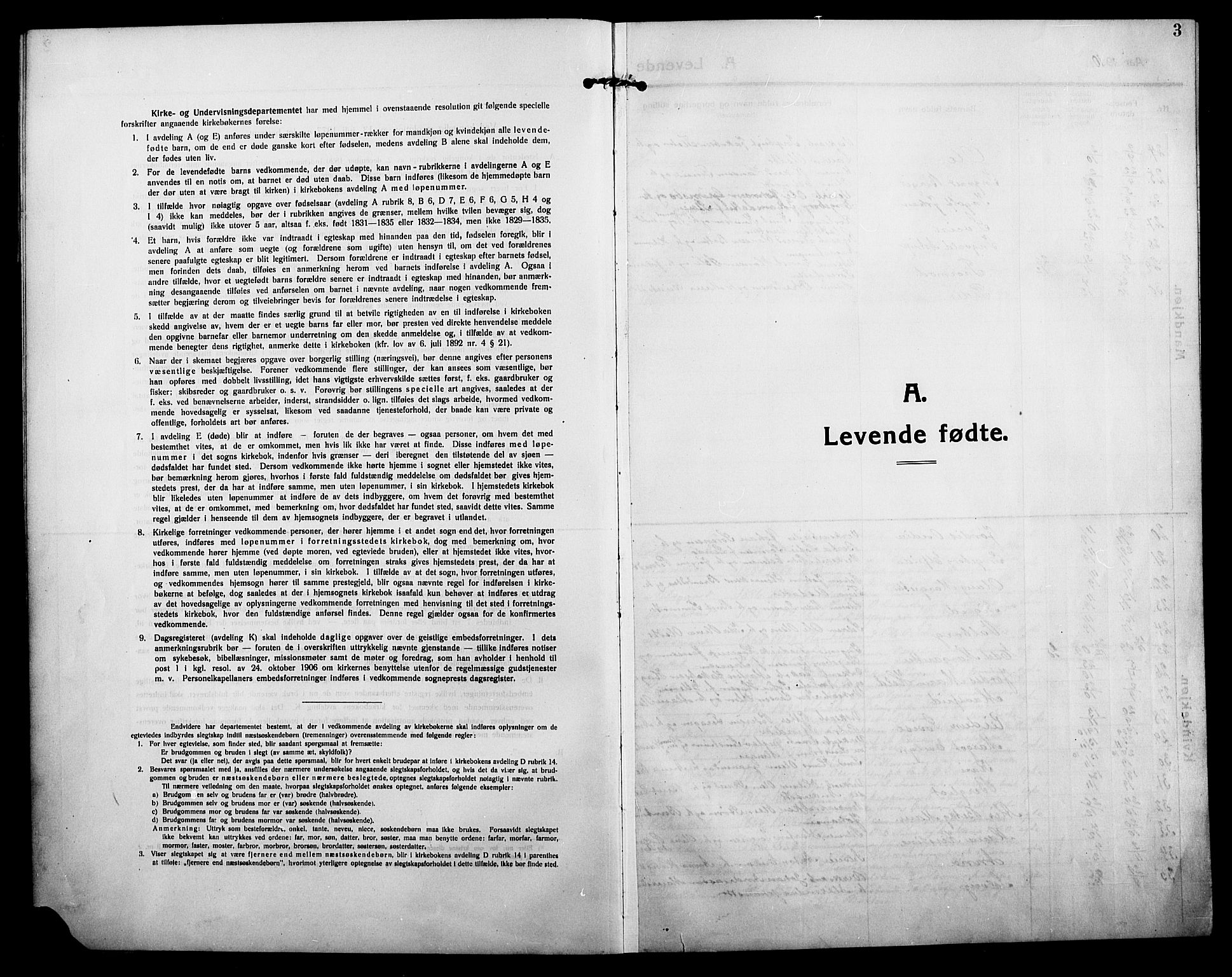 Alvdal prestekontor, SAH/PREST-060/H/Ha/Hab/L0006: Parish register (copy) no. 6, 1910-1924, p. 3