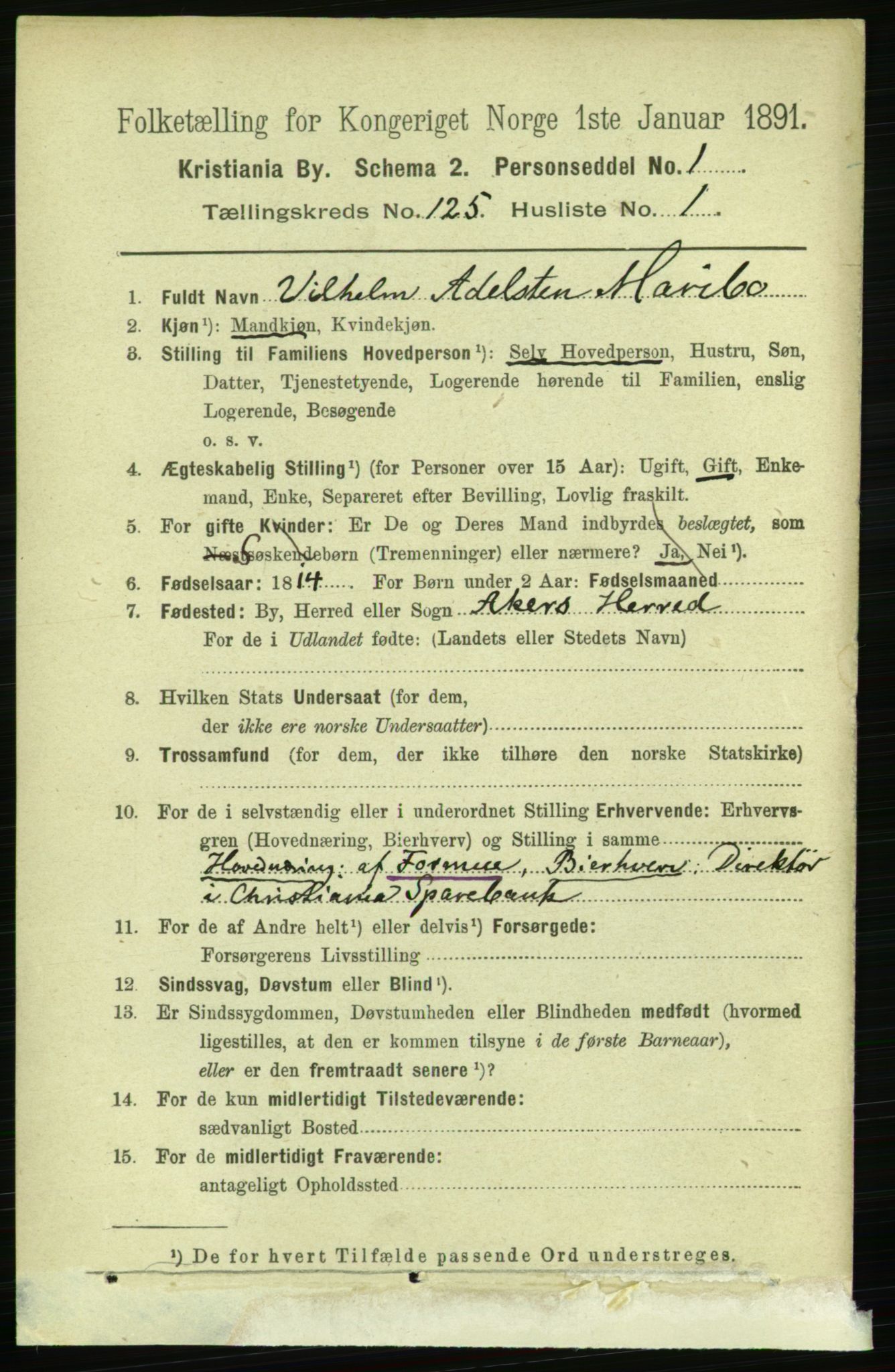 RA, 1891 census for 0301 Kristiania, 1891, p. 66366