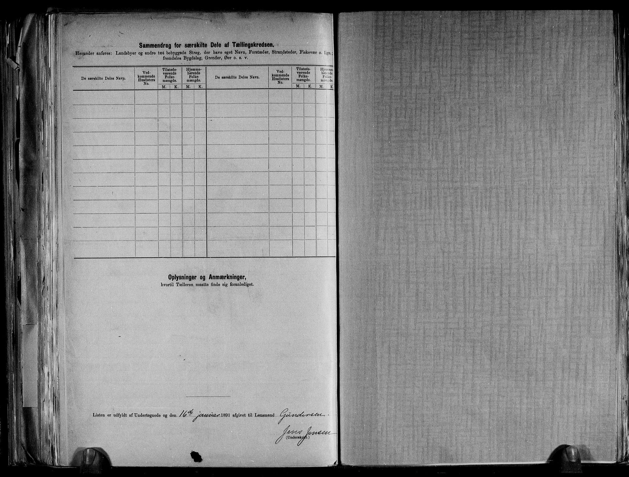 RA, 1891 census for 0926 Vestre Moland, 1891, p. 22