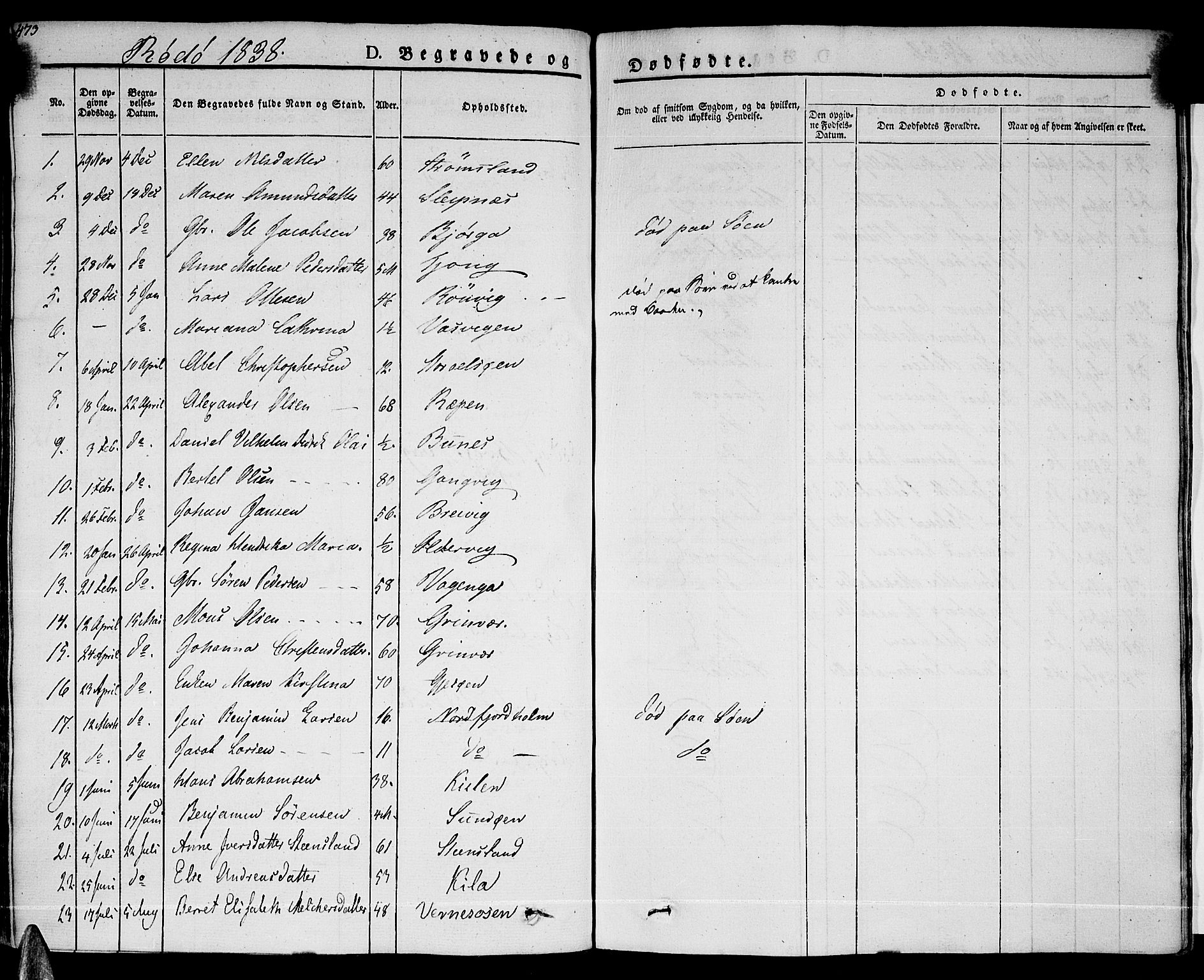 Ministerialprotokoller, klokkerbøker og fødselsregistre - Nordland, AV/SAT-A-1459/841/L0600: Parish register (official) no. 841A07 /1, 1825-1844, p. 473