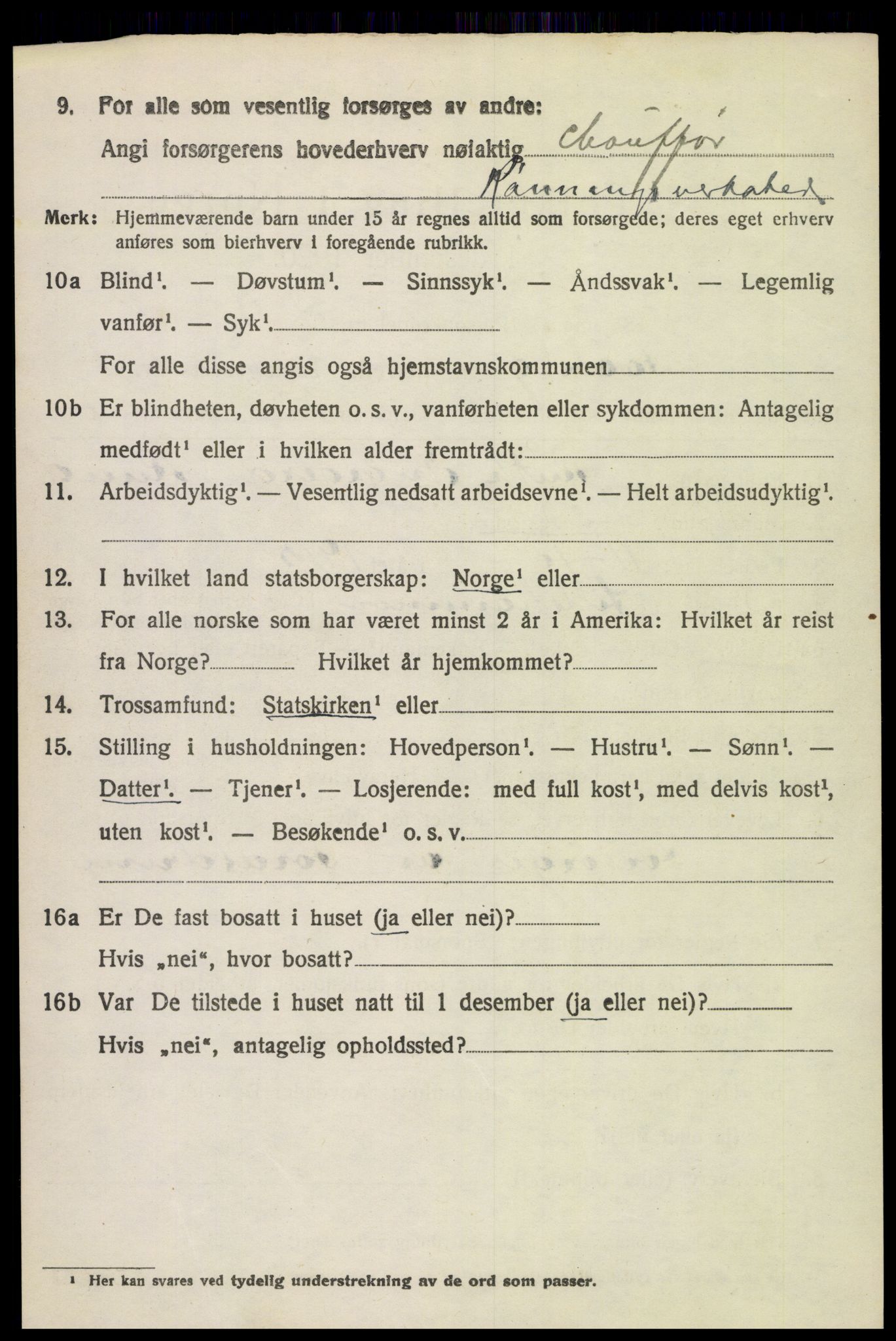 SAH, 1920 census for Fåberg, 1920, p. 7997