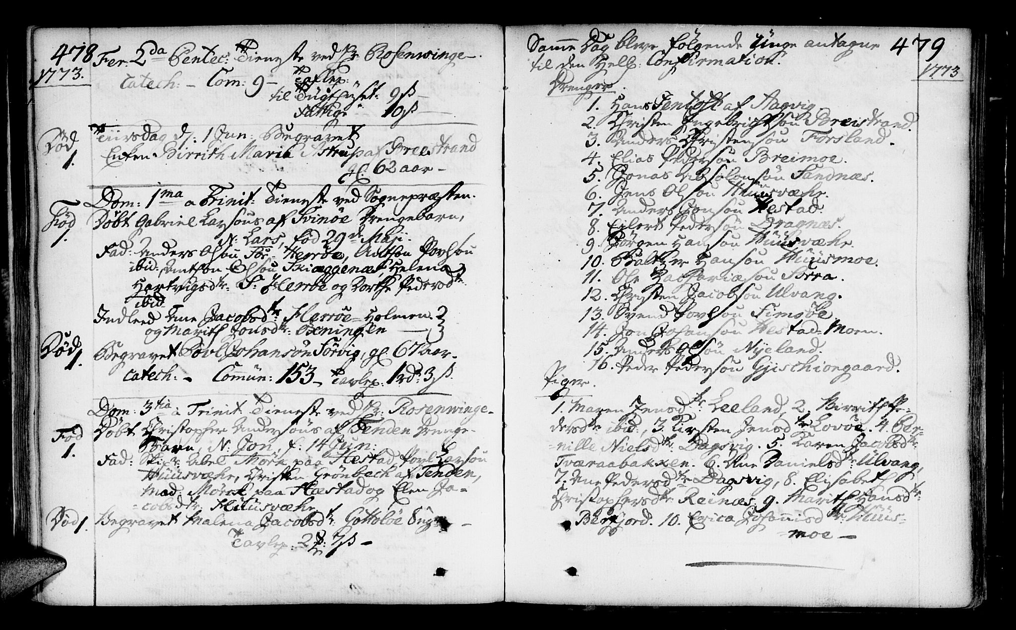 Ministerialprotokoller, klokkerbøker og fødselsregistre - Nordland, AV/SAT-A-1459/817/L0260: Parish register (official) no. 817A02 /2, 1768-1776, p. 478-479