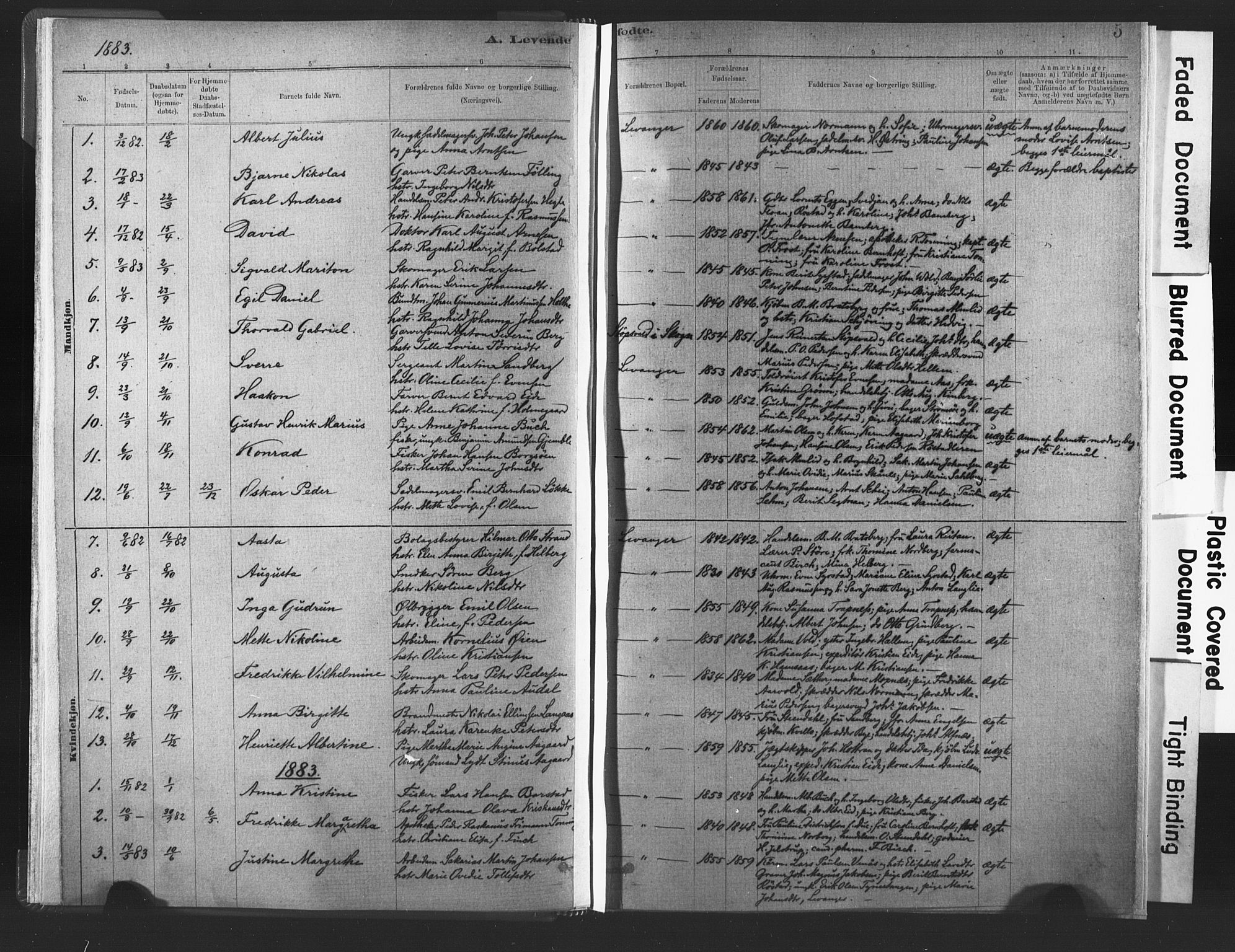 Ministerialprotokoller, klokkerbøker og fødselsregistre - Nord-Trøndelag, SAT/A-1458/720/L0189: Parish register (official) no. 720A05, 1880-1911, p. 5