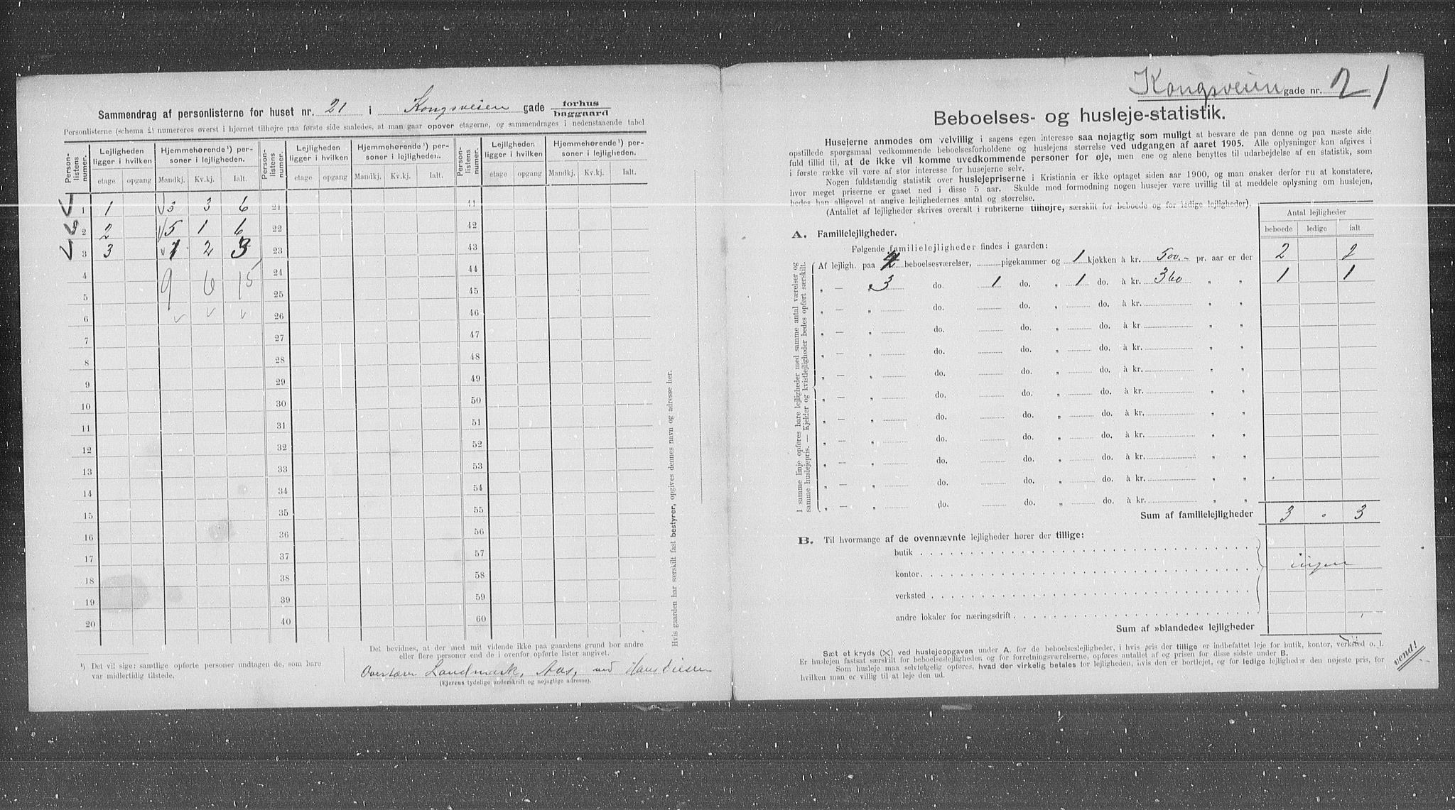 OBA, Municipal Census 1905 for Kristiania, 1905, p. 27939