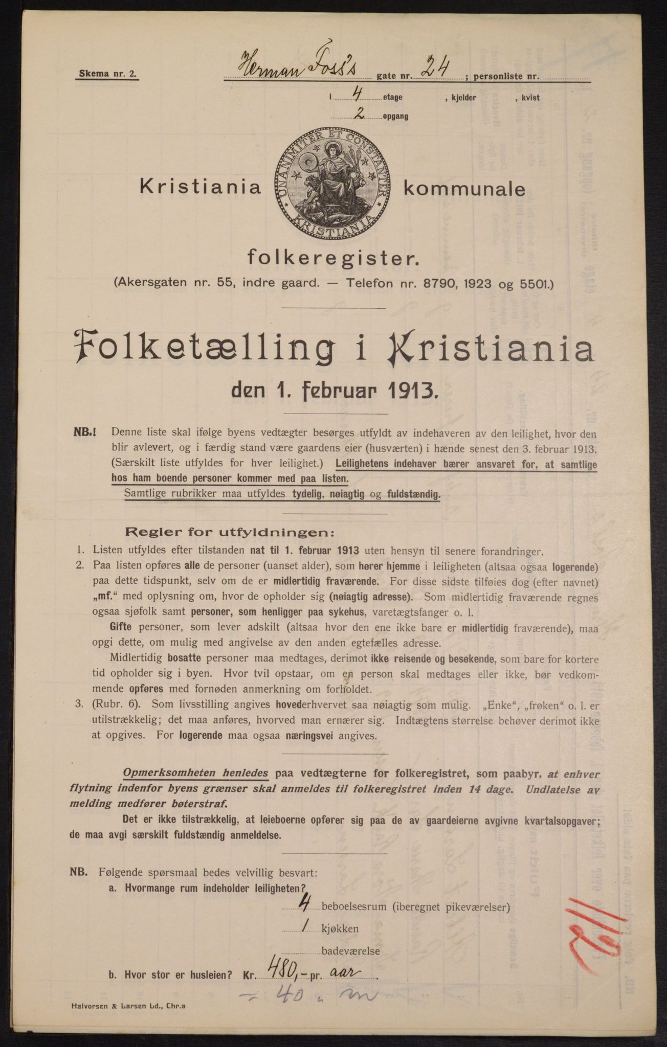 OBA, Municipal Census 1913 for Kristiania, 1913, p. 38862