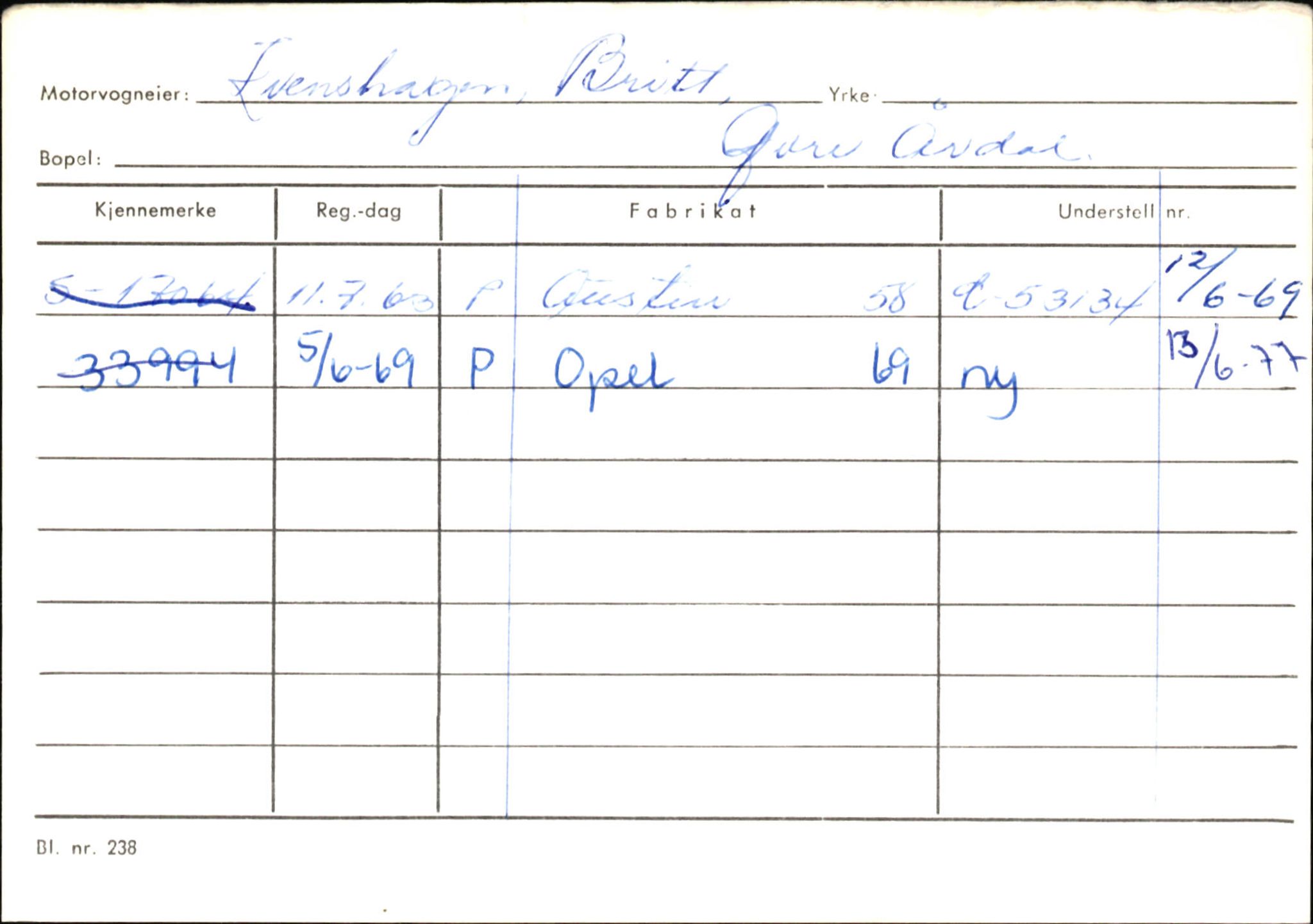 Statens vegvesen, Sogn og Fjordane vegkontor, AV/SAB-A-5301/4/F/L0145: Registerkort Vågsøy S-Å. Årdal I-P, 1945-1975, p. 1321