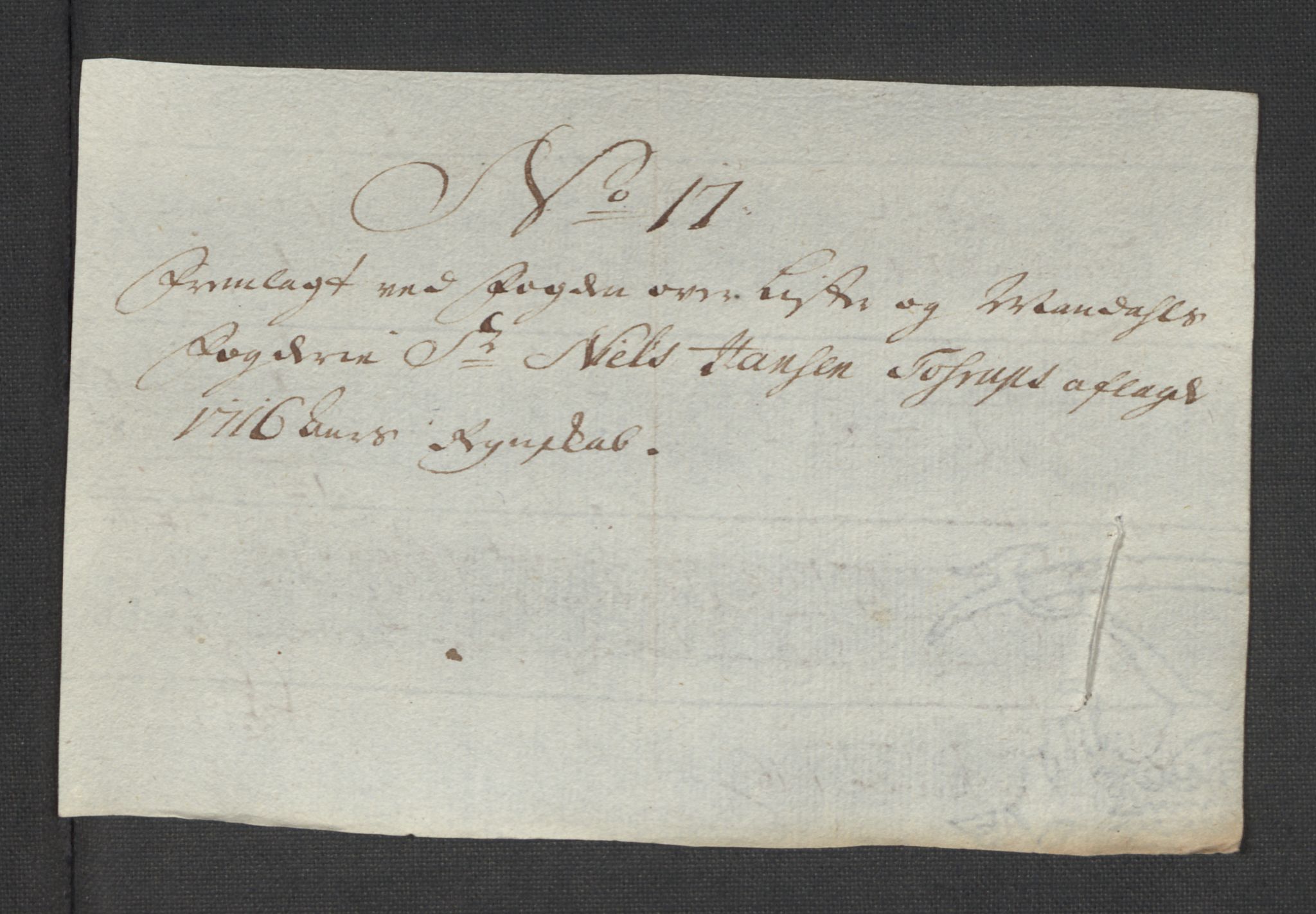 Rentekammeret inntil 1814, Reviderte regnskaper, Fogderegnskap, AV/RA-EA-4092/R43/L2560: Fogderegnskap Lista og Mandal, 1716, p. 191