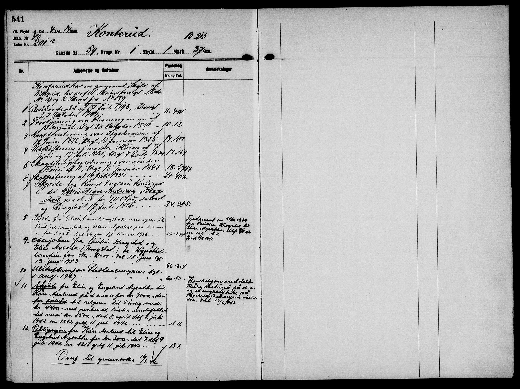 Solør tingrett, AV/SAH-TING-008/H/Ha/Hak/L0004: Mortgage register no. IV, 1900-1935, p. 541