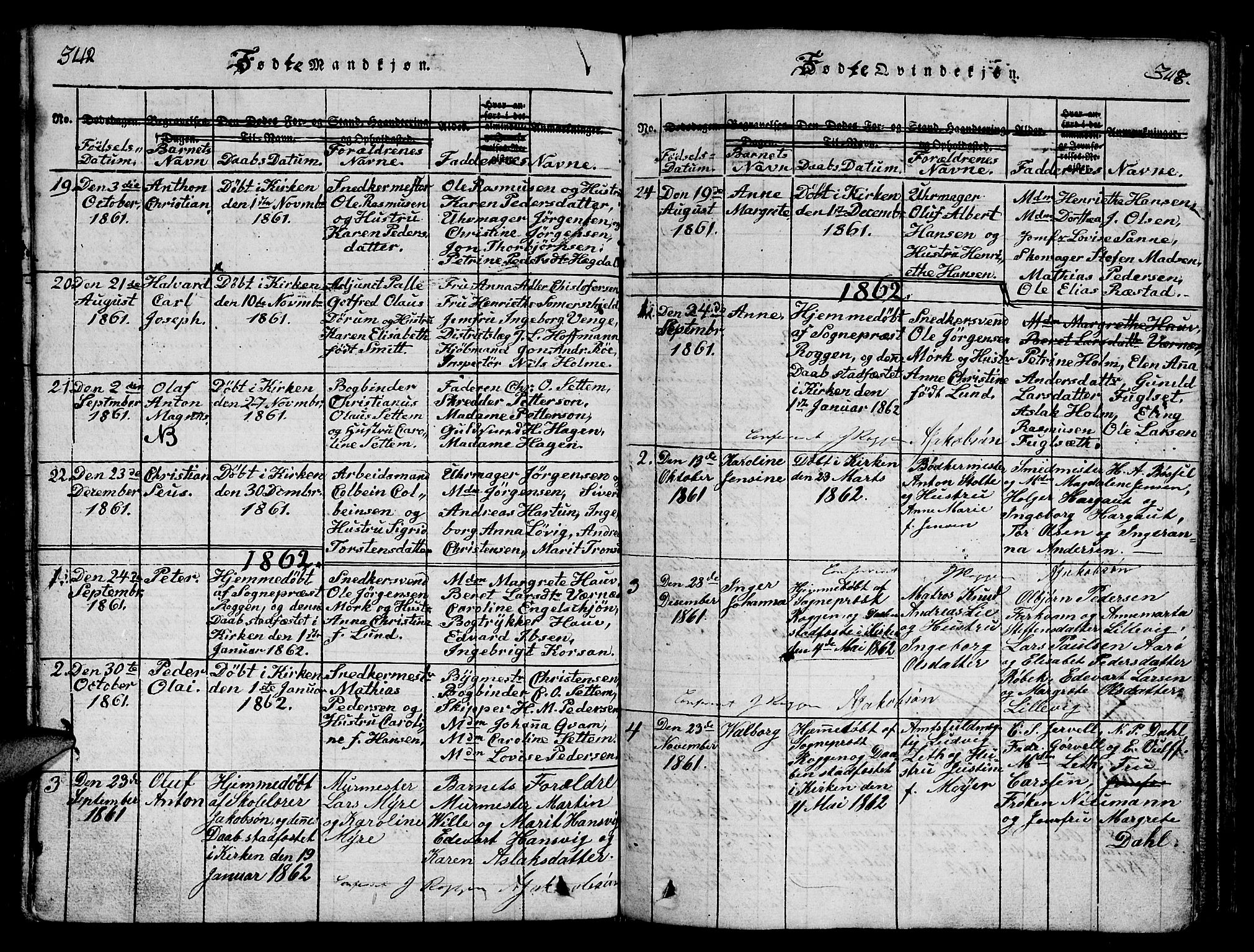 Ministerialprotokoller, klokkerbøker og fødselsregistre - Møre og Romsdal, SAT/A-1454/558/L0700: Parish register (copy) no. 558C01, 1818-1868, p. 342-343