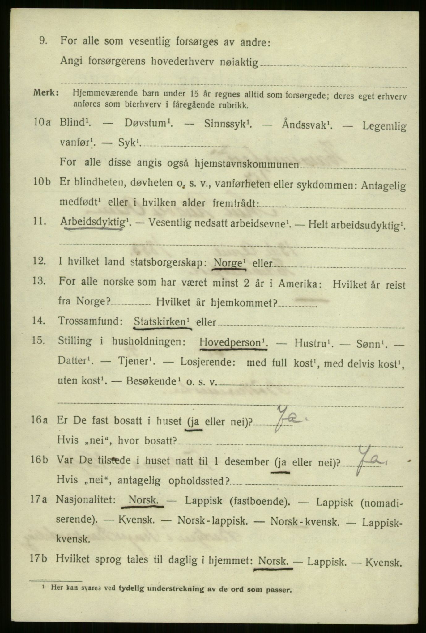 SATØ, 1920 census for Hammerfest, 1920, p. 4788