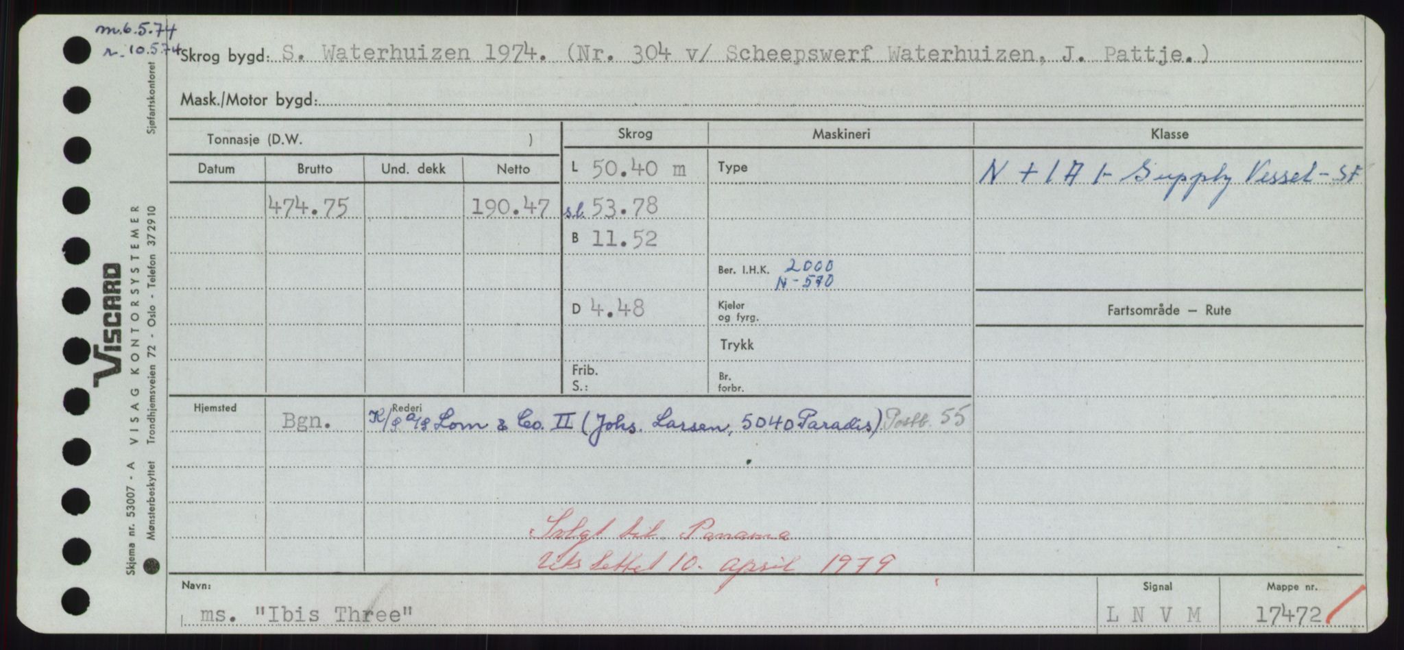 Sjøfartsdirektoratet med forløpere, Skipsmålingen, AV/RA-S-1627/H/Hd/L0018: Fartøy, I, p. 21