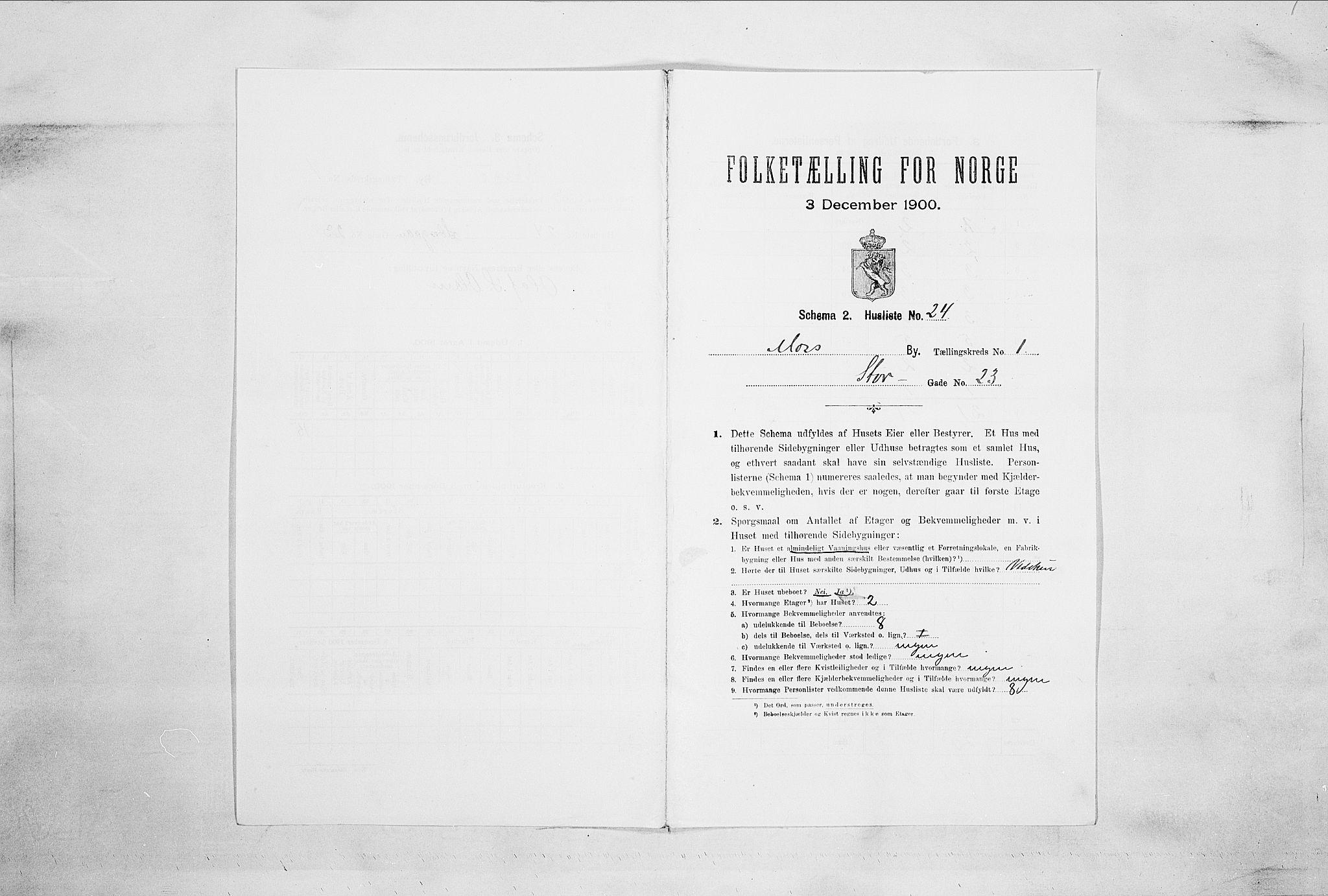 SAO, 1900 census for Moss, 1900