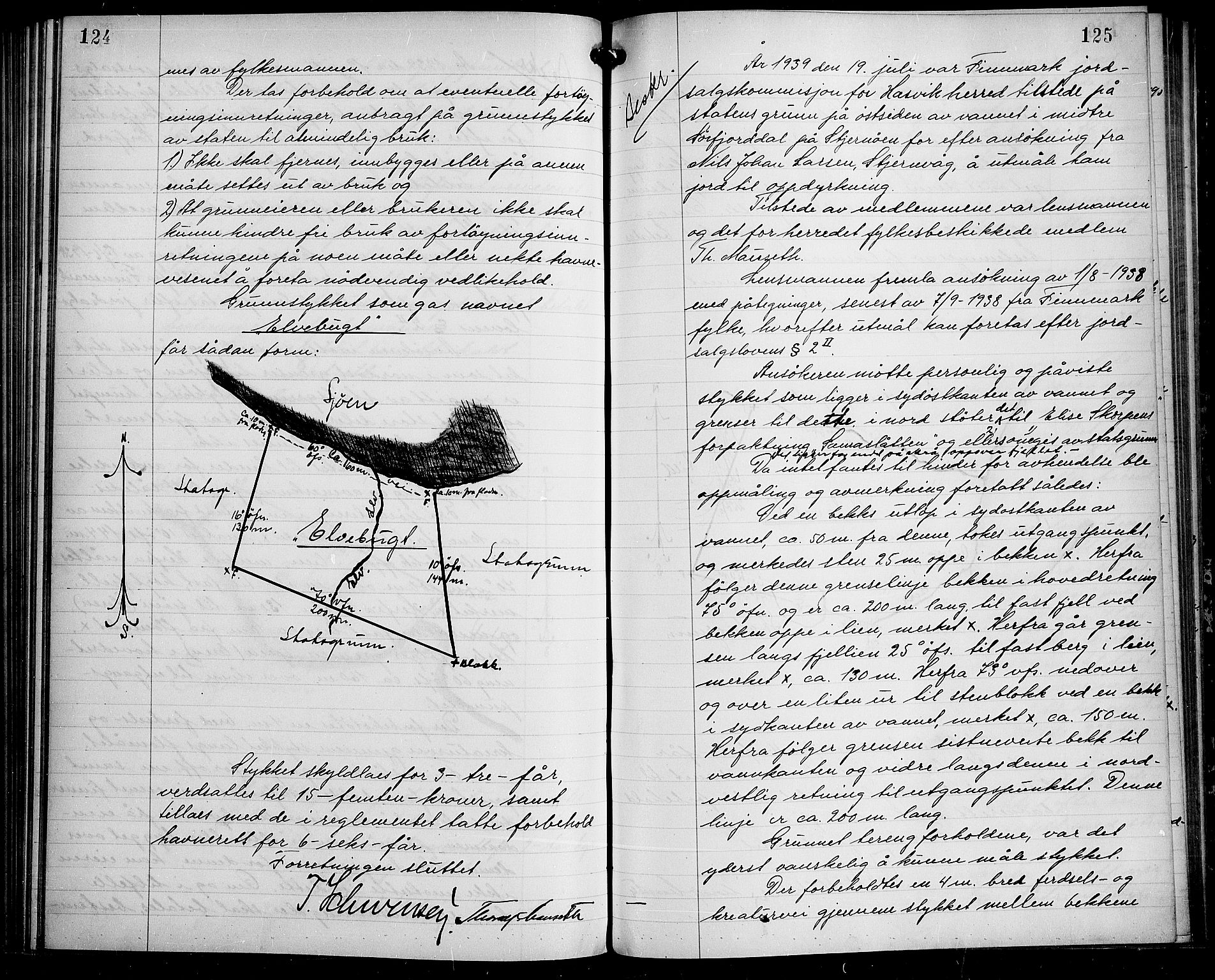 Lensmannen i Hasvik (hos Finnmarkseiendommen)*, FIEI/-, 1938-1944, p. 124-125