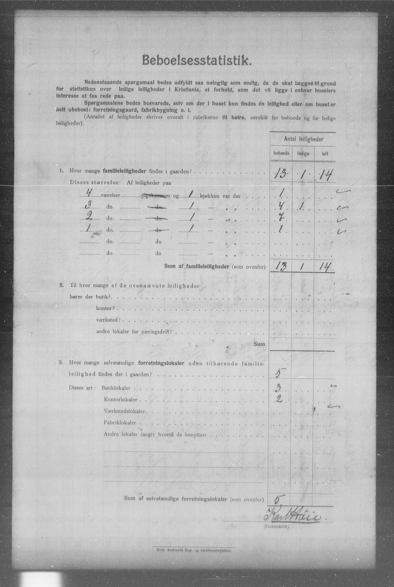 OBA, Municipal Census 1904 for Kristiania, 1904, p. 3682