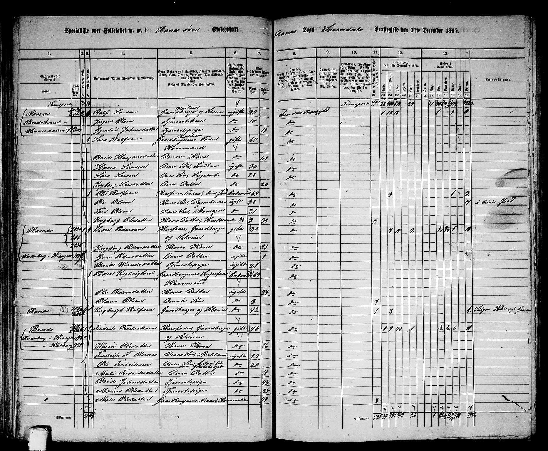 RA, 1865 census for Surnadal, 1865, p. 73