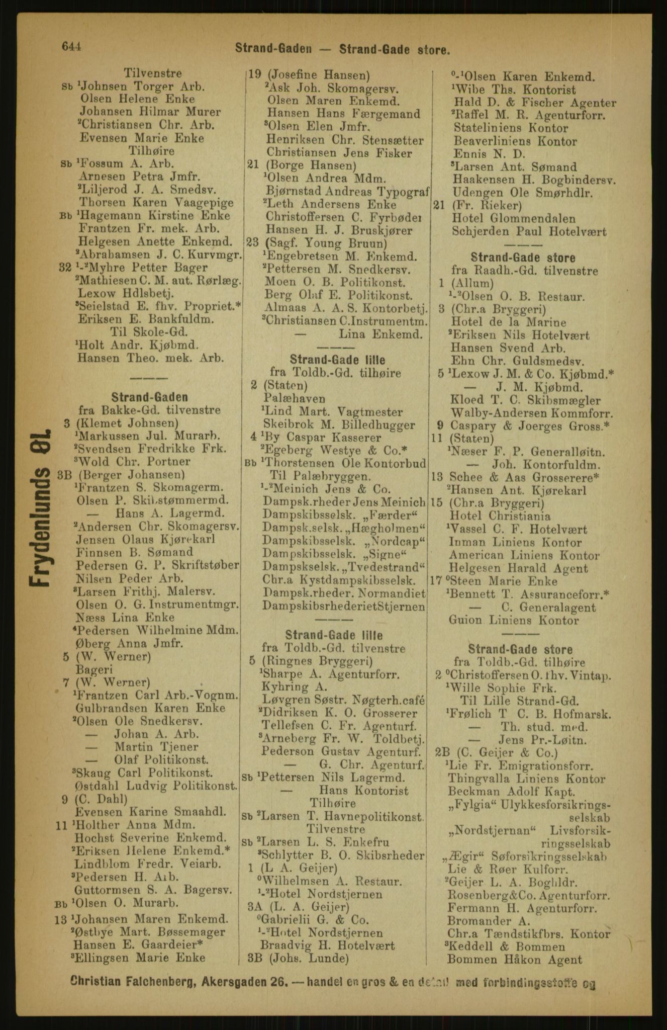 Kristiania/Oslo adressebok, PUBL/-, 1891, p. 644