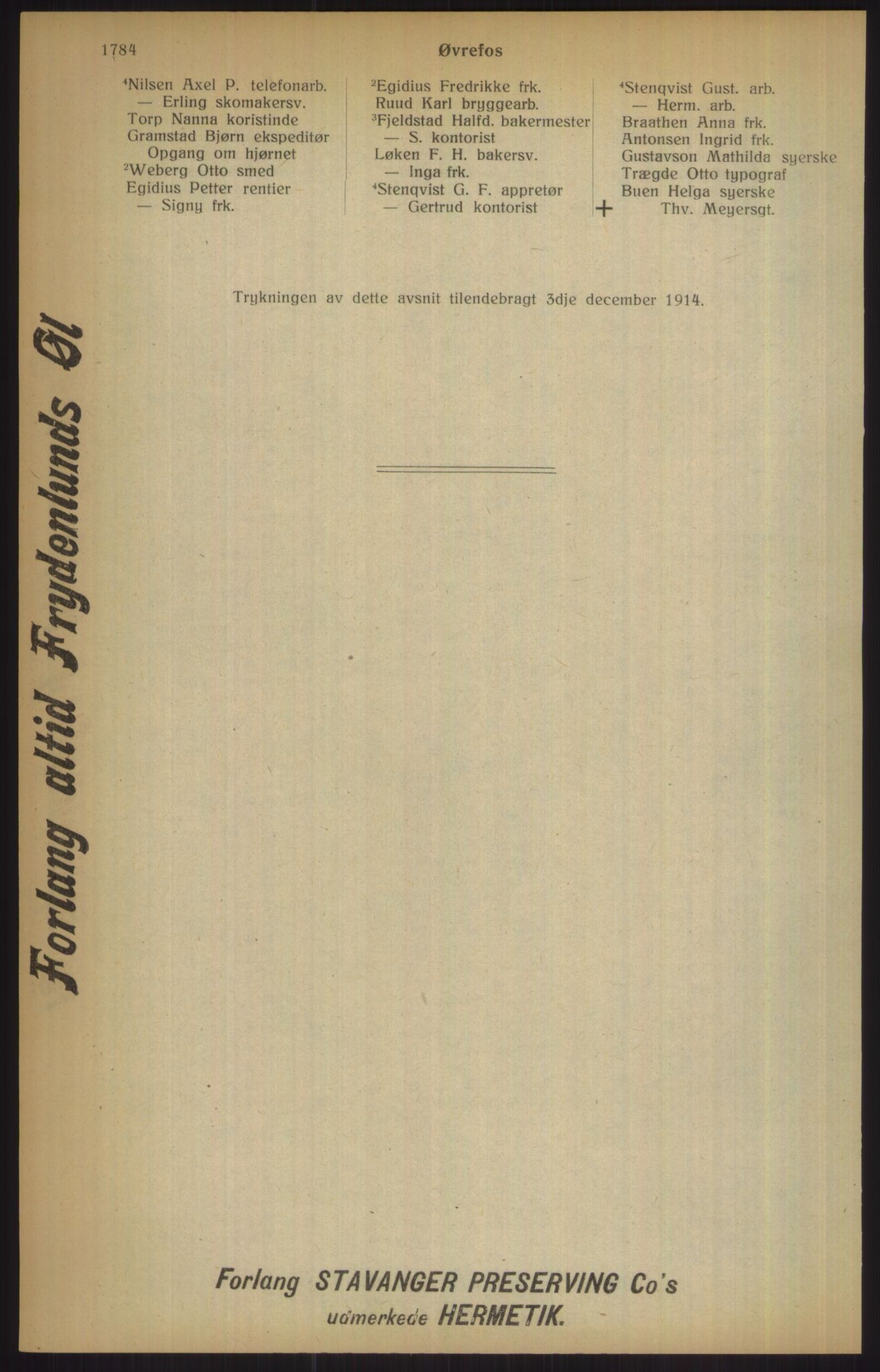 Kristiania/Oslo adressebok, PUBL/-, 1915, p. 1784