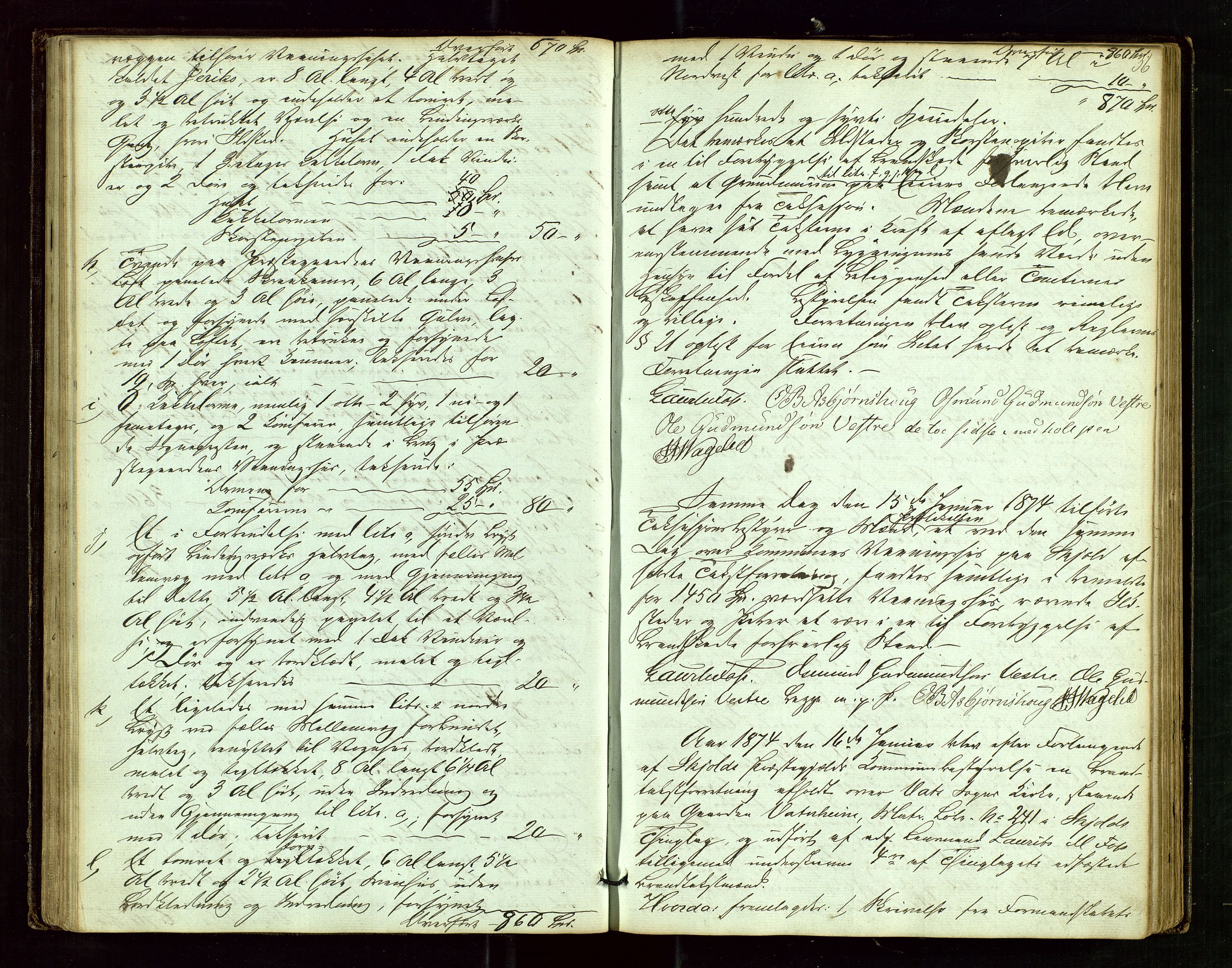 Skjold lensmannskontor, SAST/A-100182/Goa/L0001: "Brandtaxations-Protocol for Skjold Thinglaug i Ryfylke", 1853-1890, p. 35b-36a