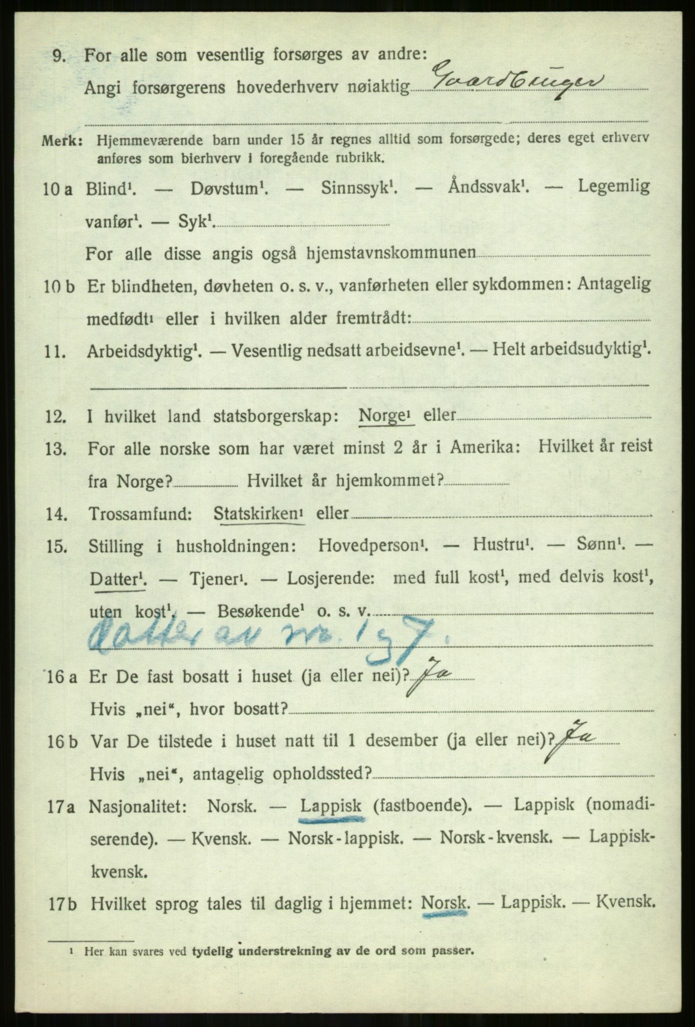 SATØ, 1920 census for Målselv, 1920, p. 7582