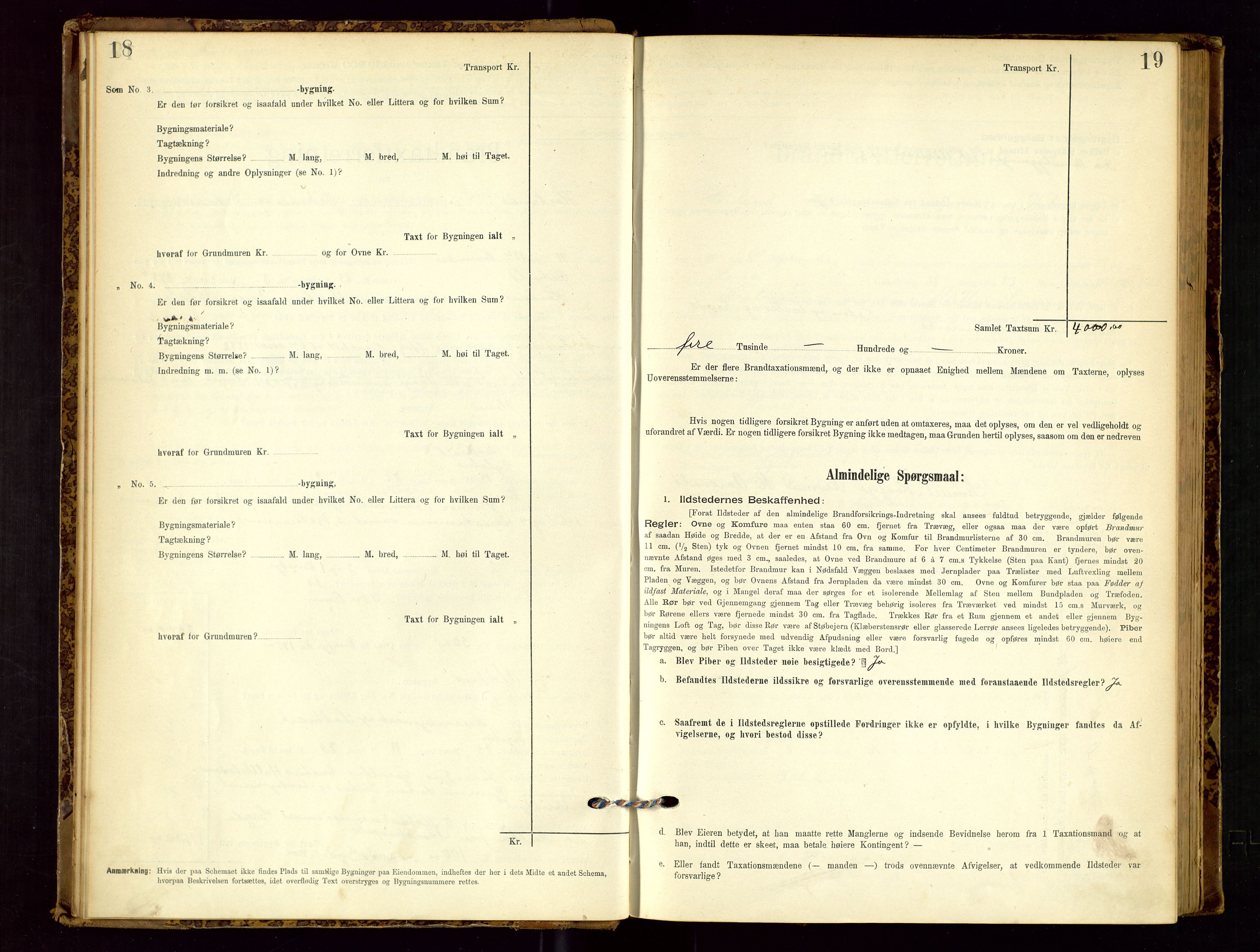 Høyland/Sandnes lensmannskontor, SAST/A-100166/Gob/L0001: "Brandtaxtprotokol", 1890-1913, p. 18-19