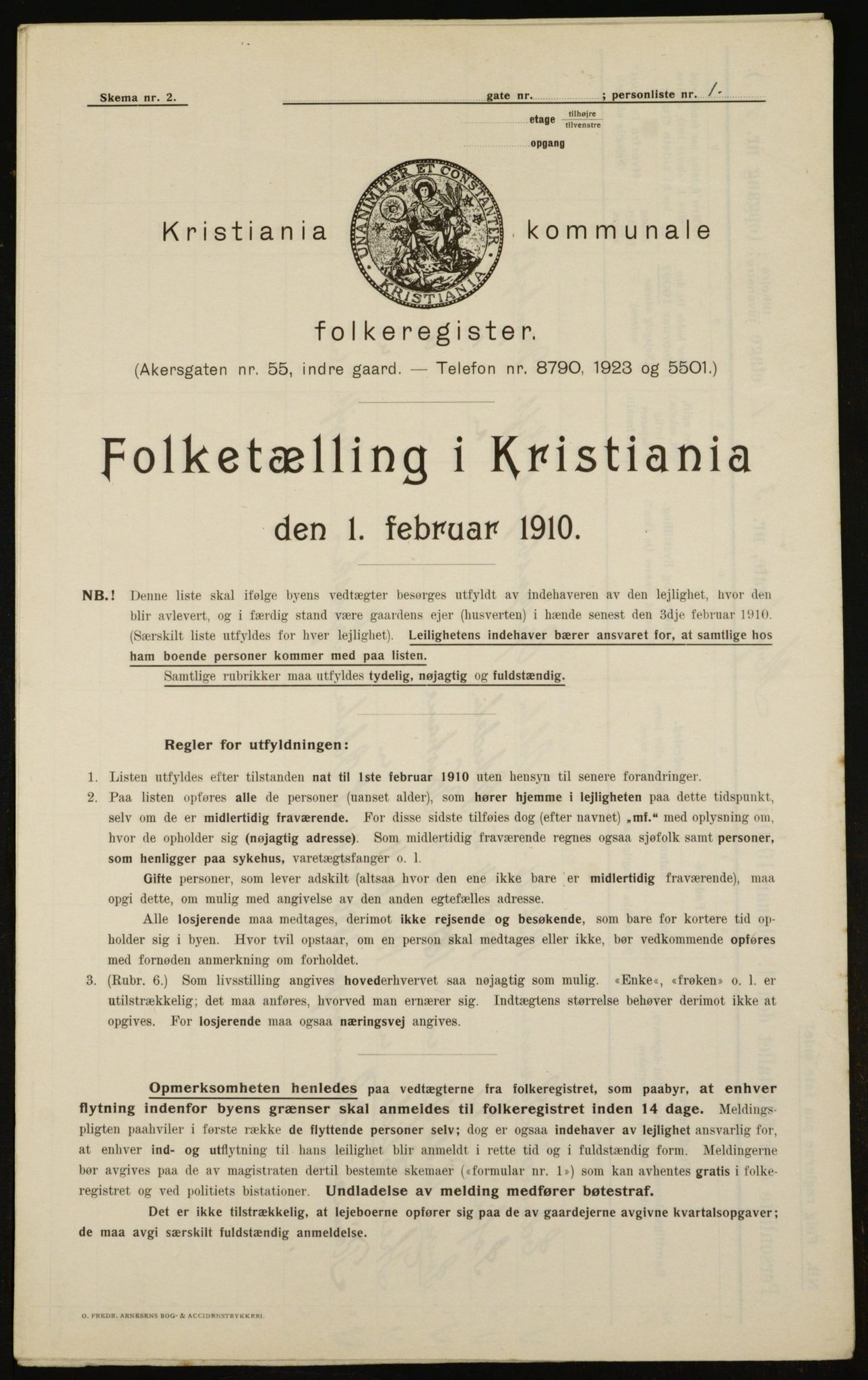 OBA, Municipal Census 1910 for Kristiania, 1910, p. 65986