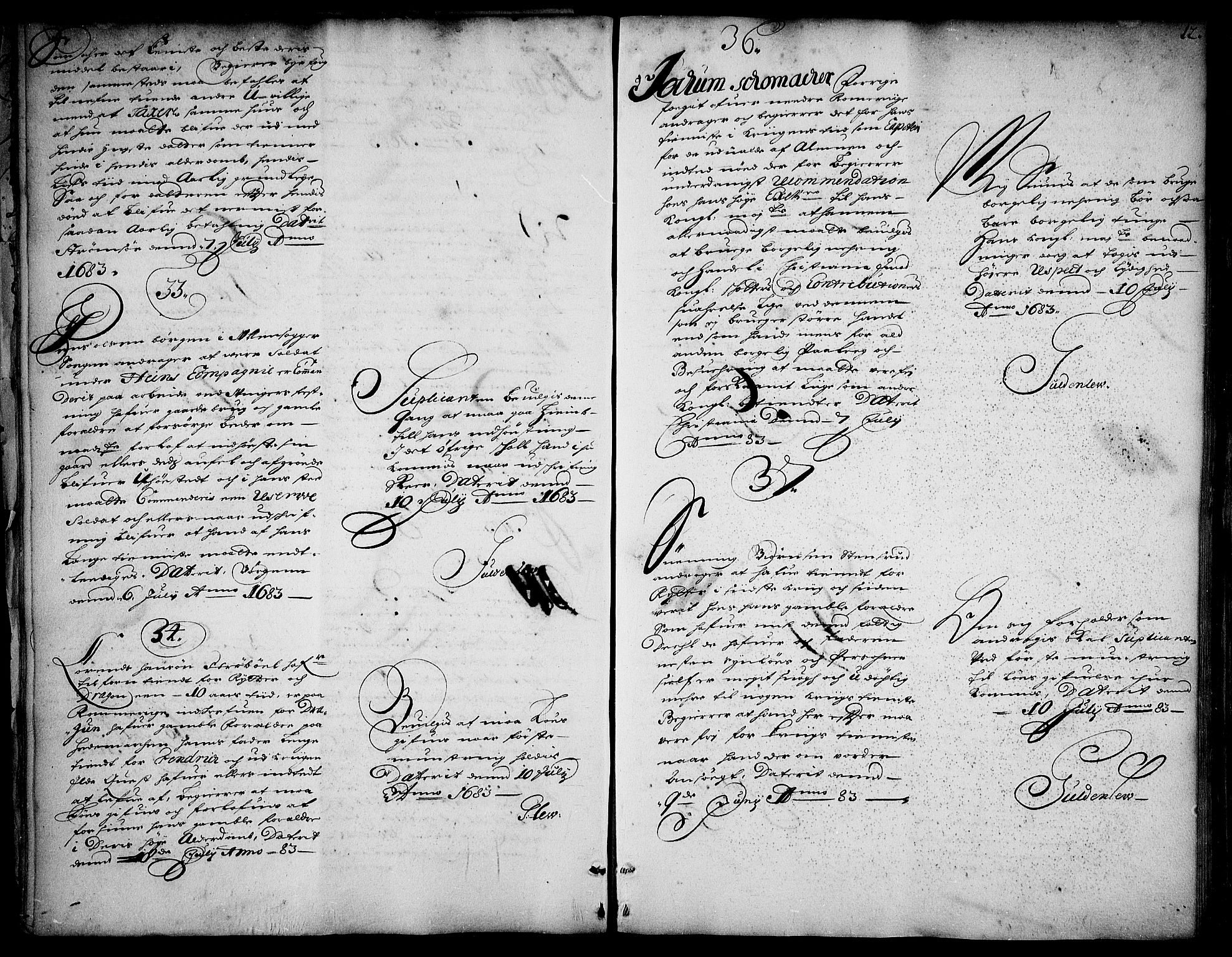 Stattholderembetet 1572-1771, AV/RA-EA-2870/Ad/L0004: Supplikasjons- og resolusjonsprotokoll, 1683-1691, p. 10b-11a